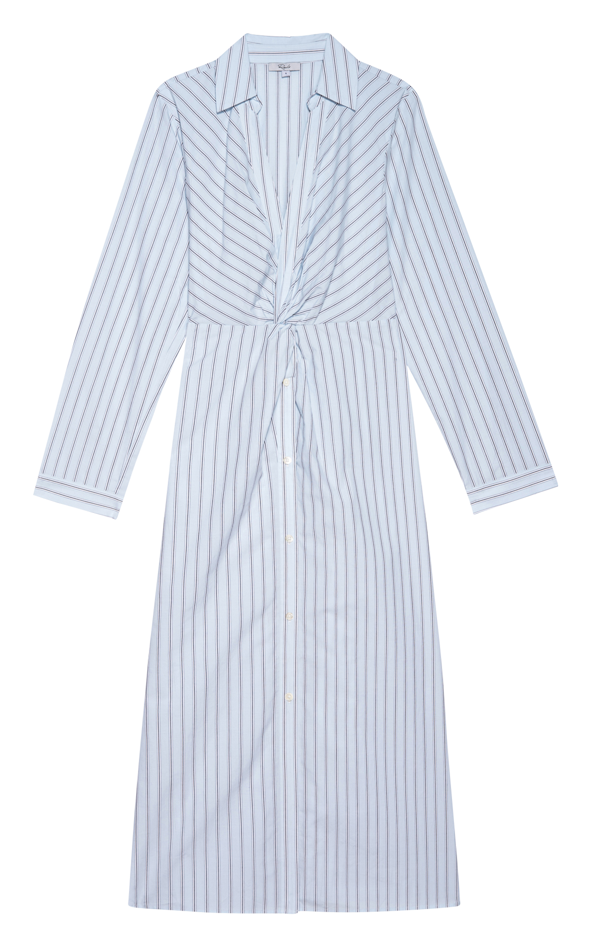 Robe chemise rayée en coton mélangé RAILS Bleu