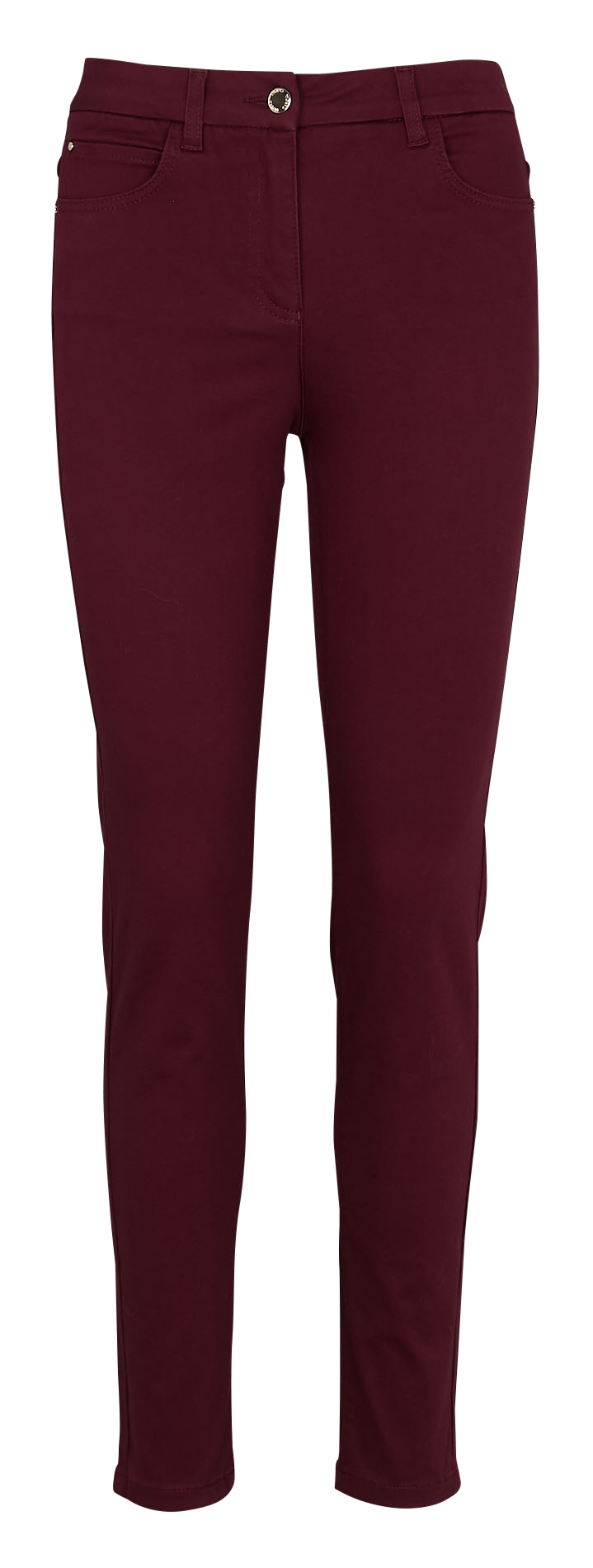Slim-fit broek | katoenblend PK002-TONYB Burgundy