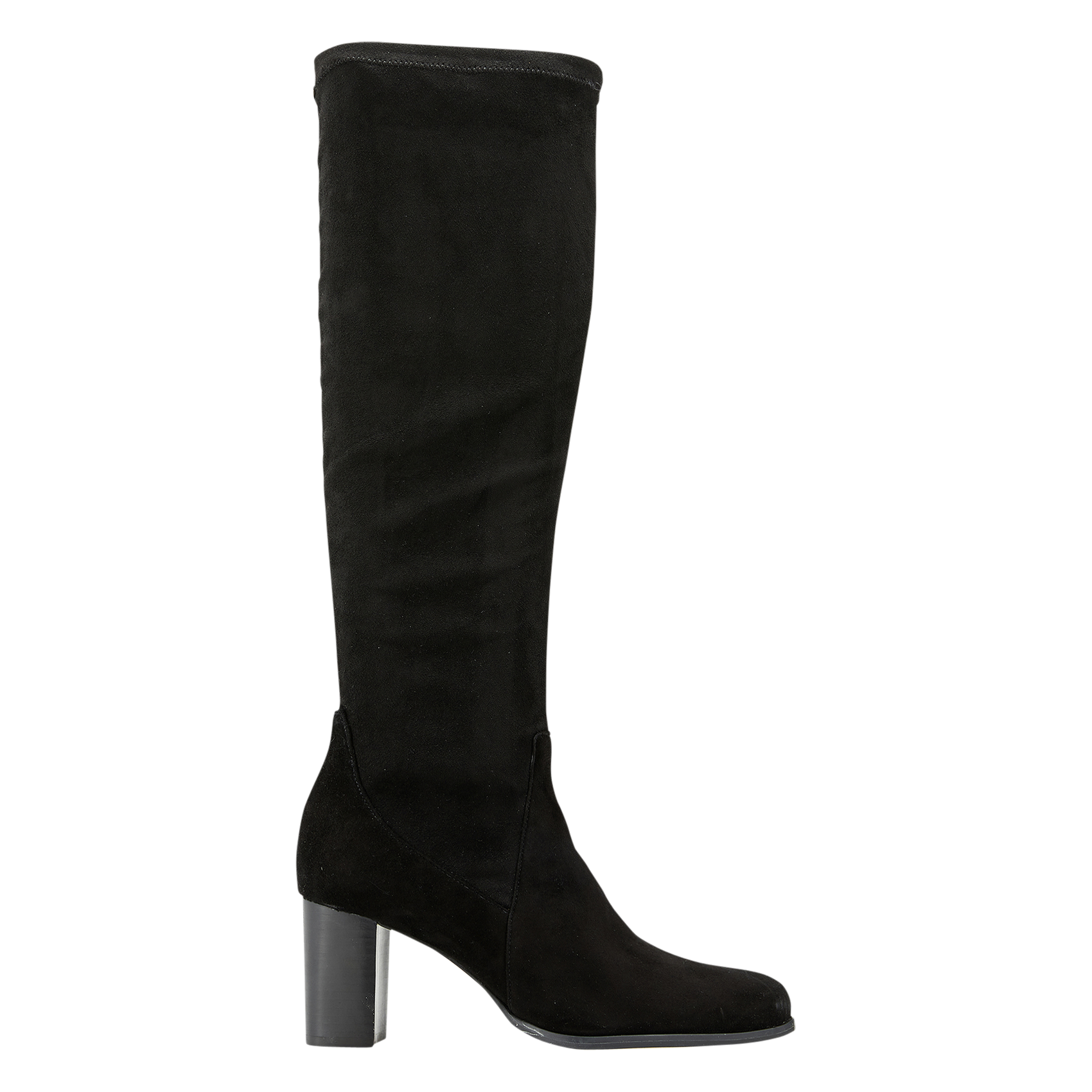 Stretch velvet knee-high boots COSMOPARIS Black