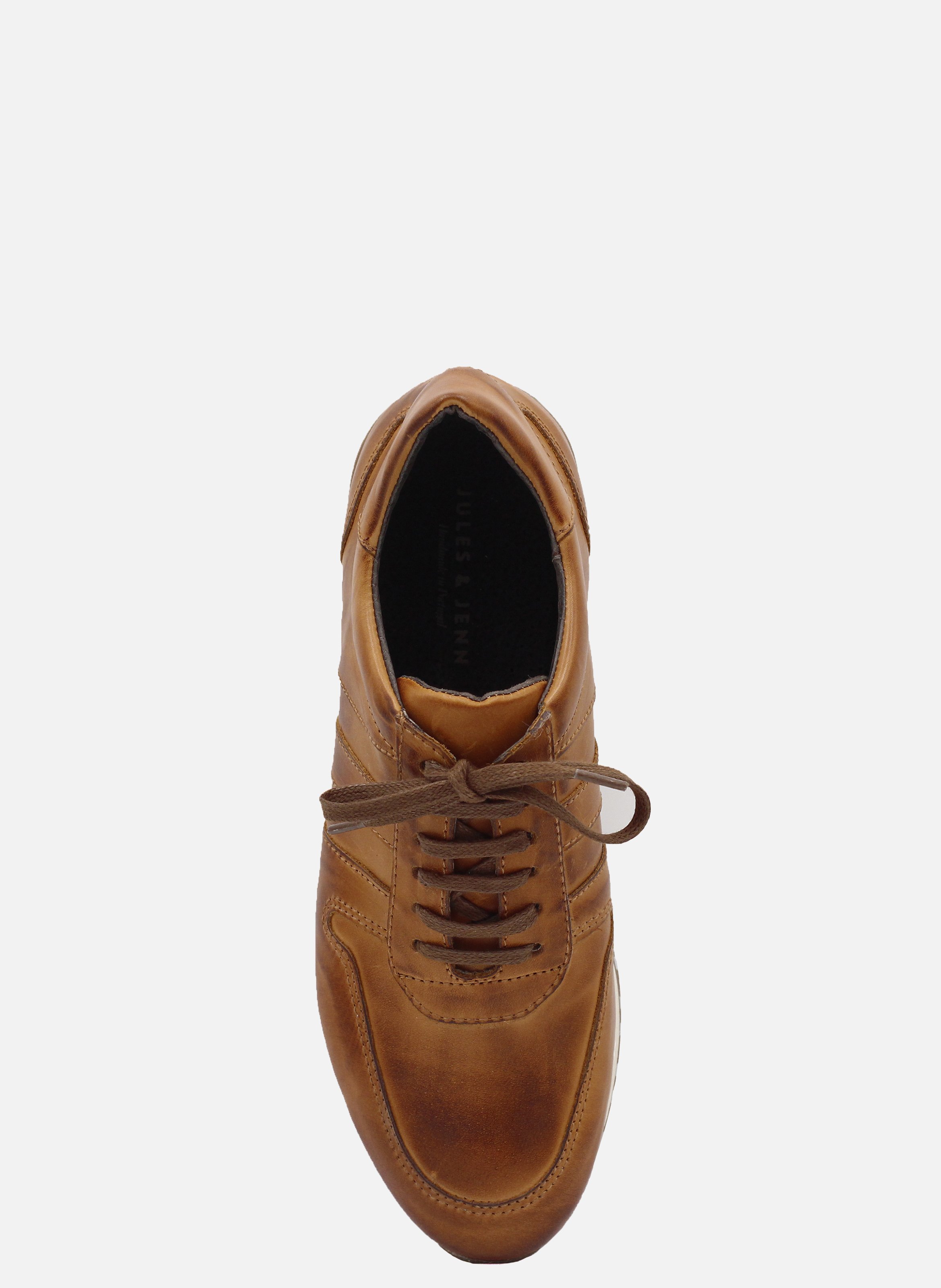 Leather trainers JULES & JENN Brown