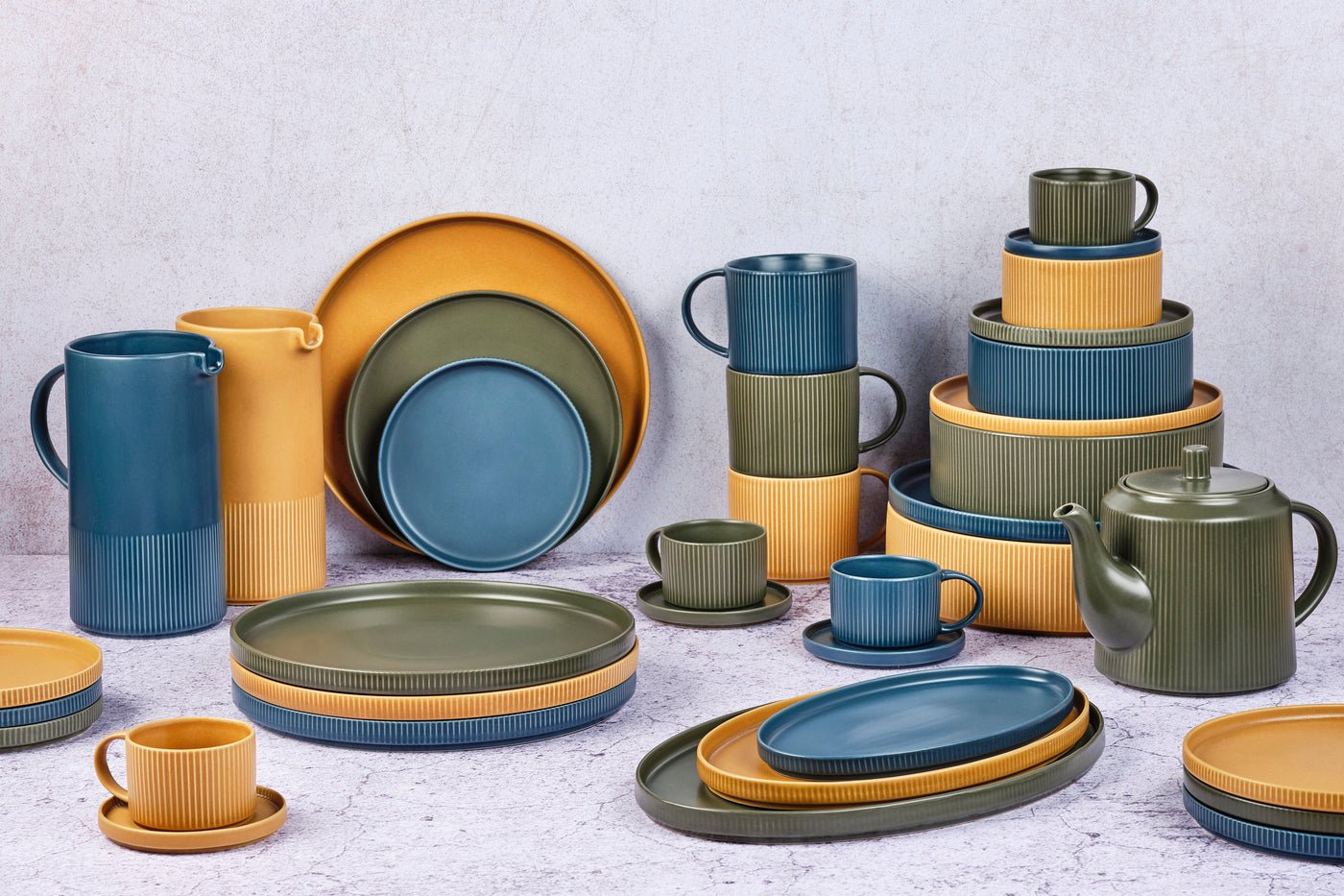 Scandinavian salad bowl BJORN Green