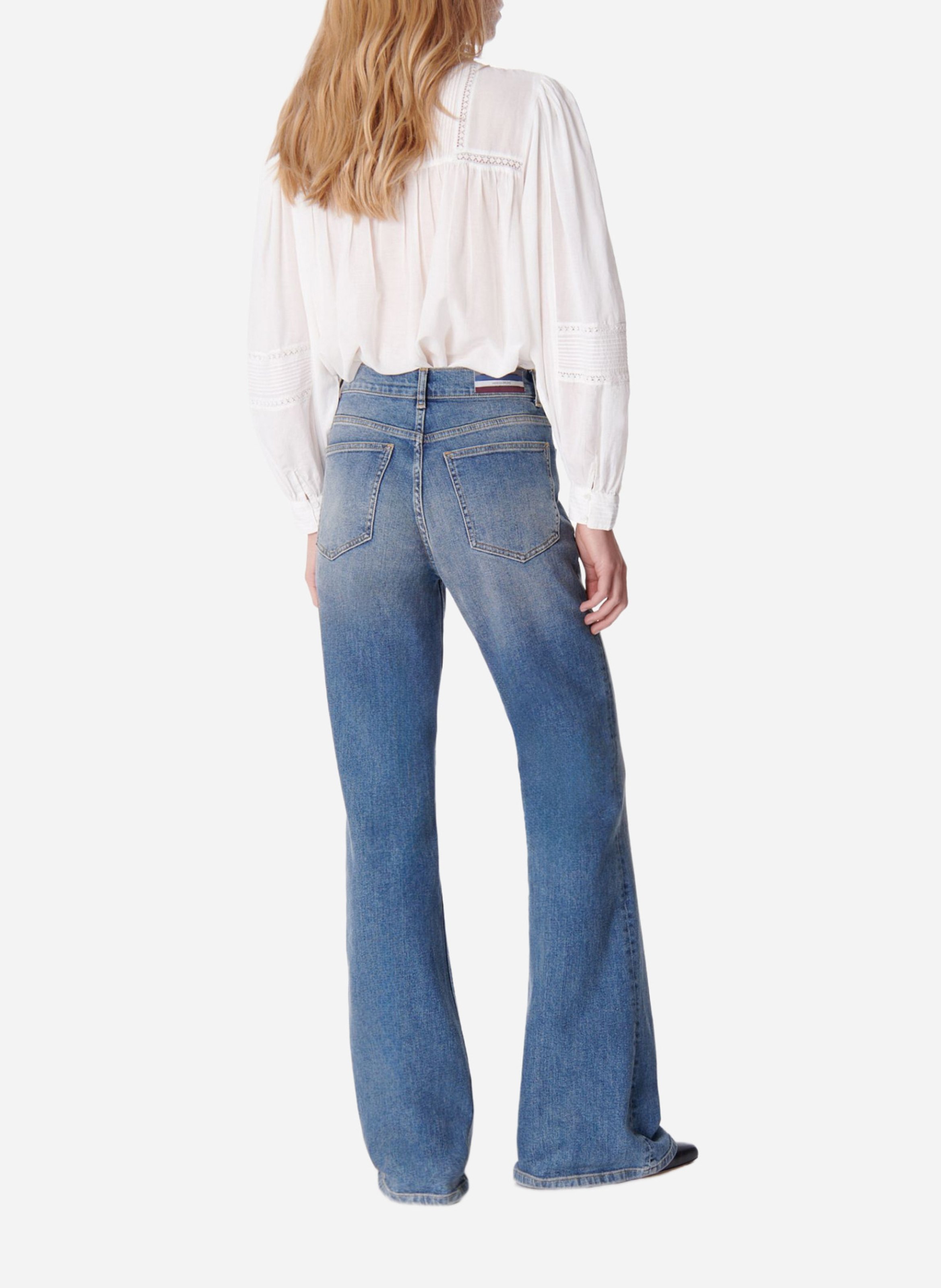 Flared jeans met verwassen look VANESSA BRUNO Blauw
