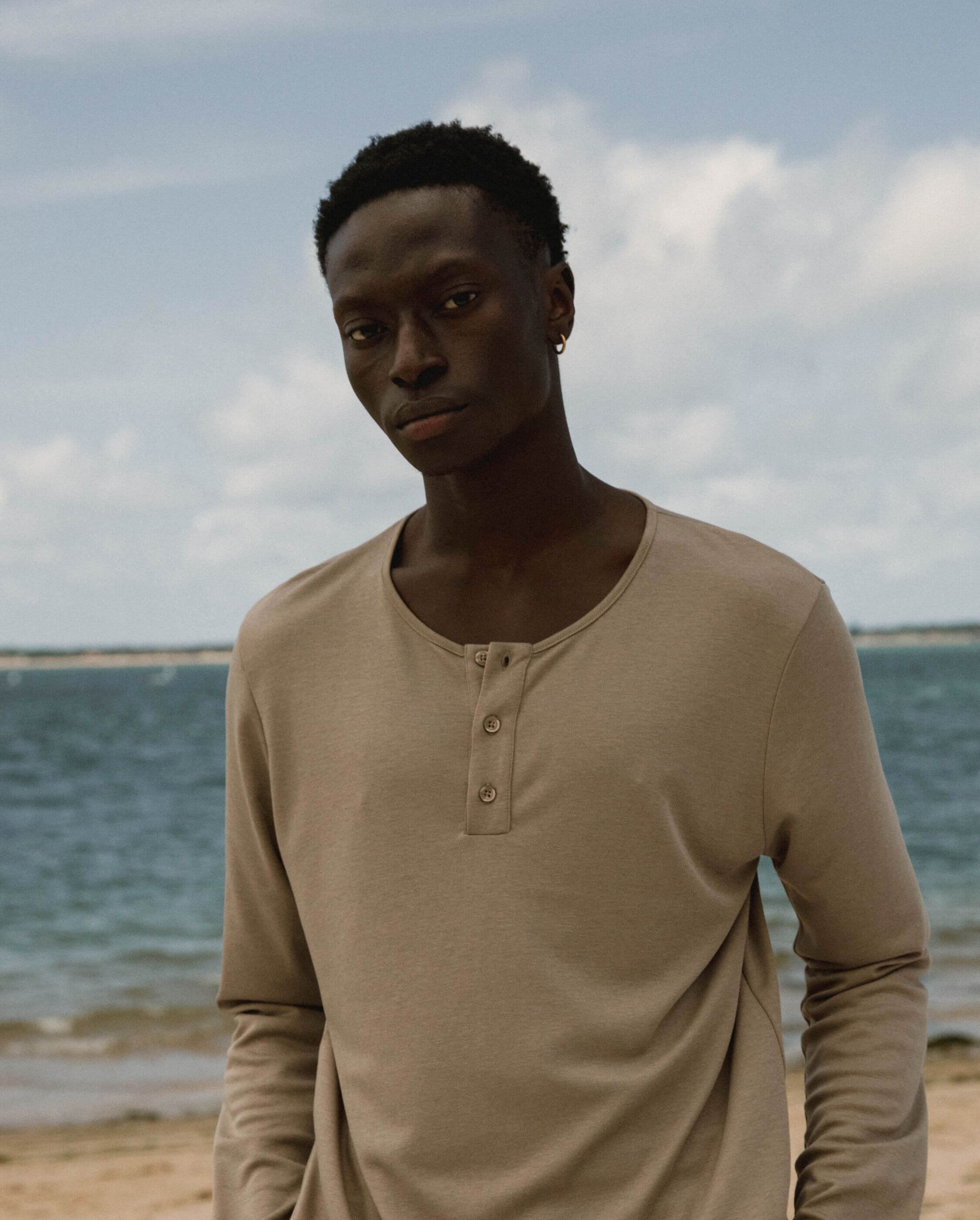 Men's pajama top, latte ANGARDE Beige