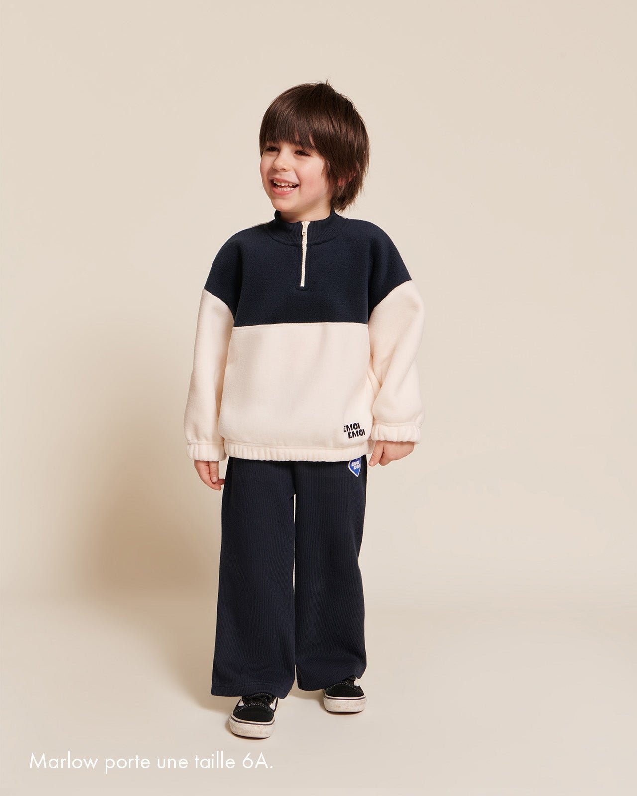 The Sonny sweatshirt in recycled fleece EMOI EMOI White