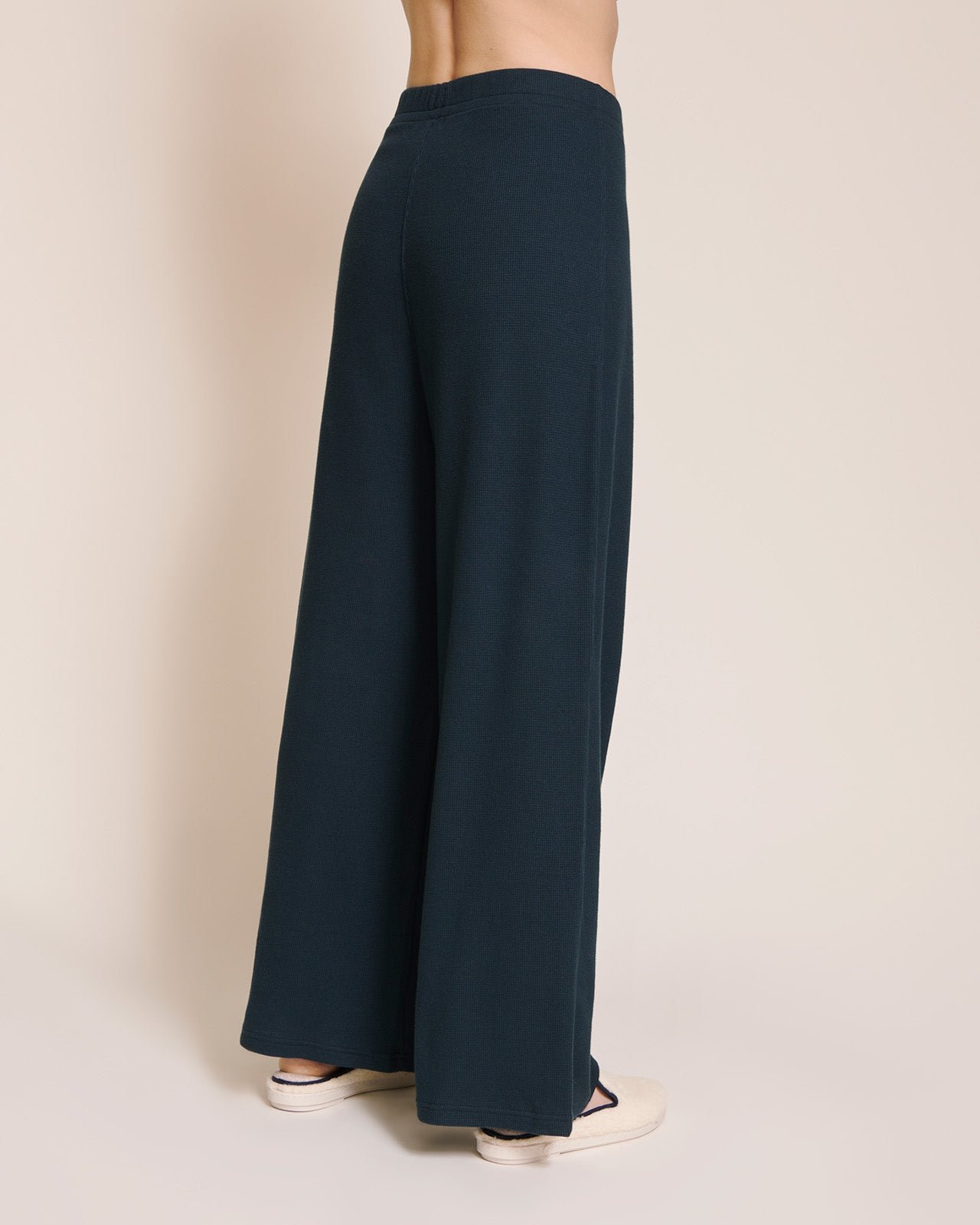 Women's Family Party organic cotton honeycomb weave pajama bottoms EMOI EMOI Blue