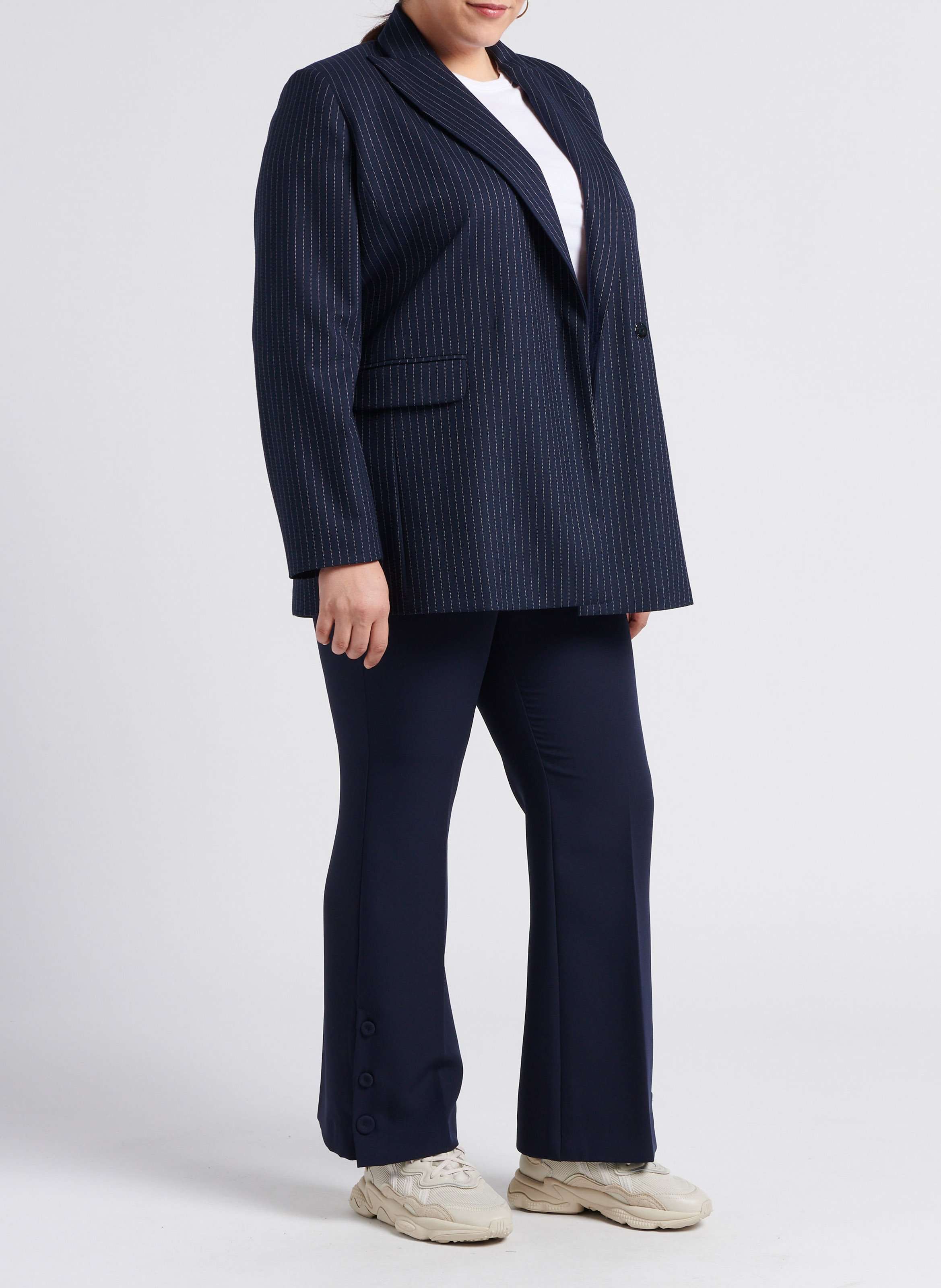 Pantalon droit taille haute PERSONA by Marina Rinaldi Noir