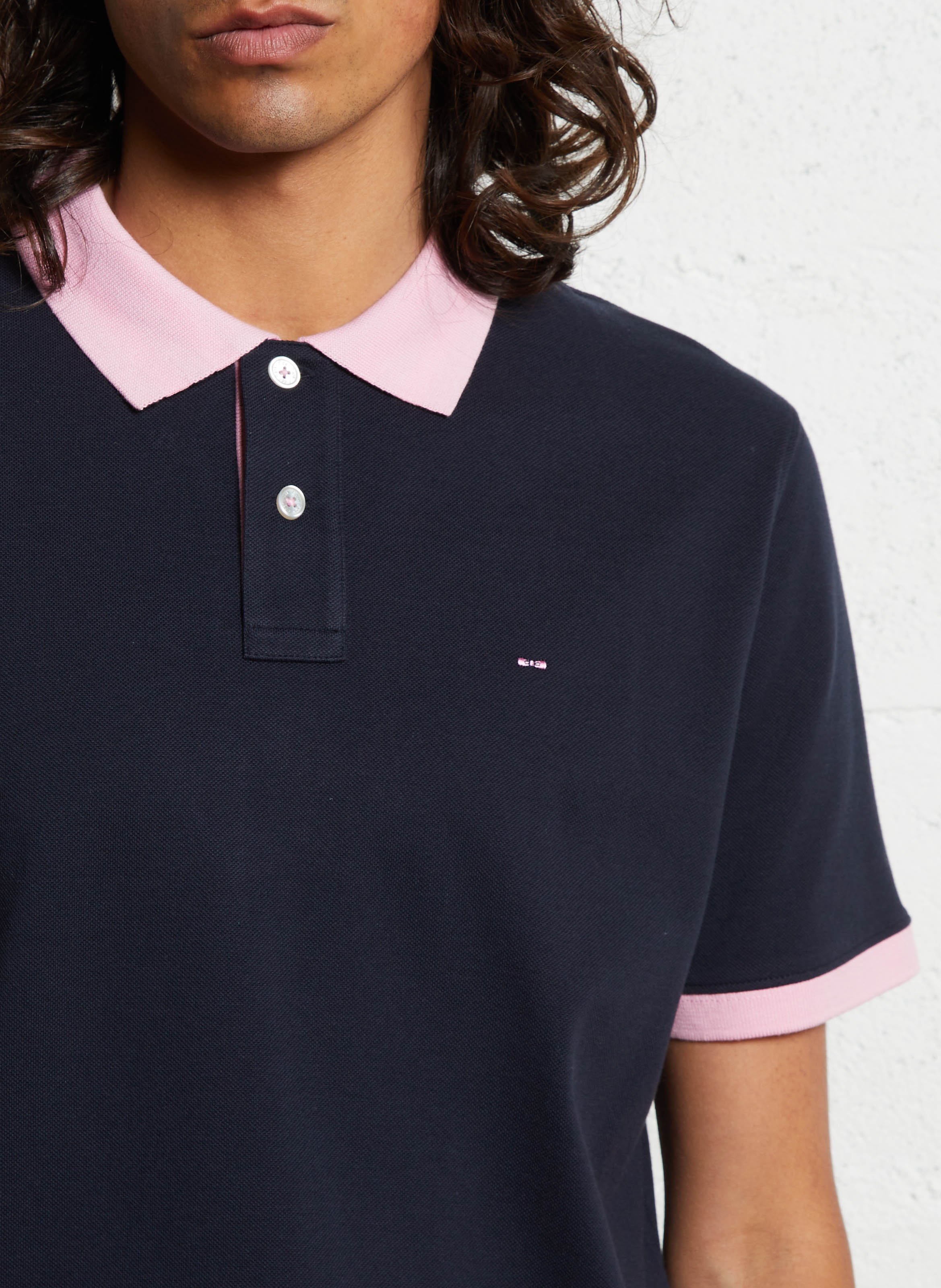 Polo droit en coton EDEN PARK Bleu