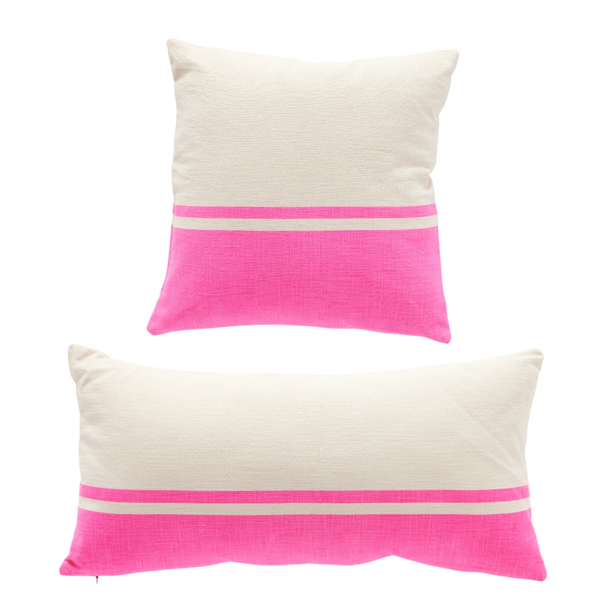 Set of 2 cotton removable cushion covers TODAY LINGE DE MAISON Pink