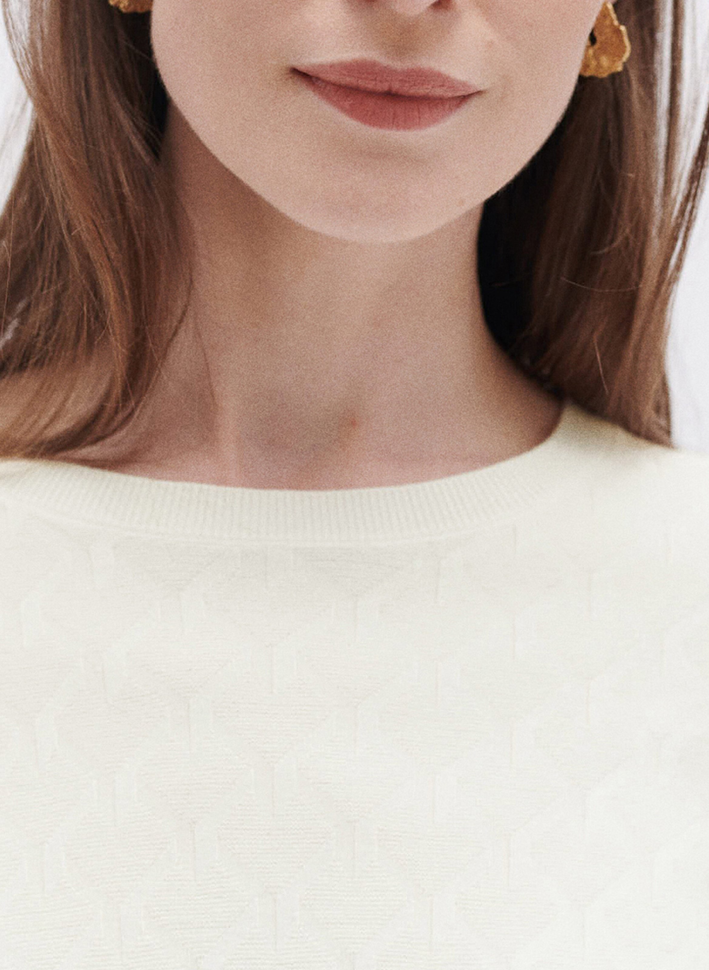 Pull col rond CAROLL Beige