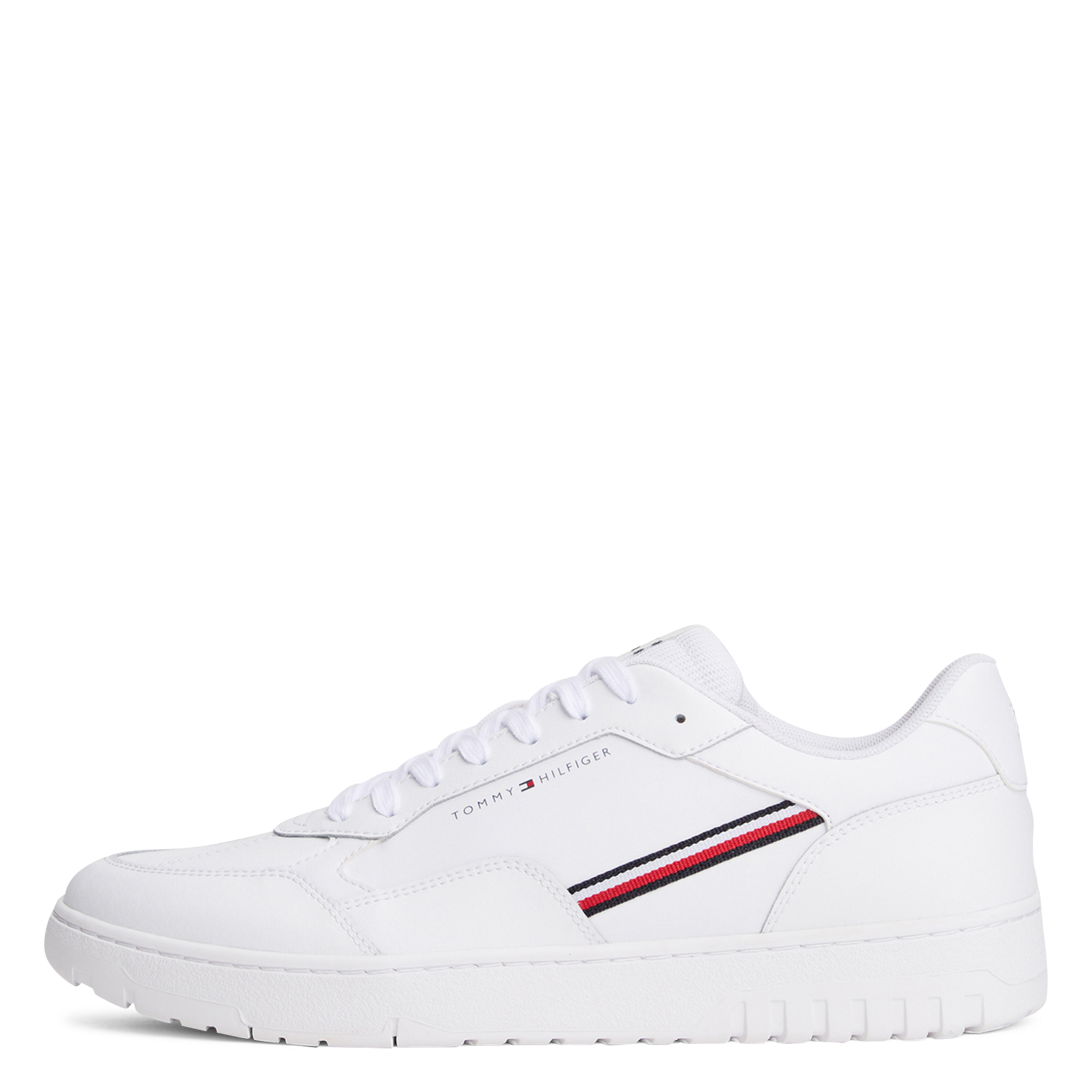 Baskets basses en cuir mélangé TOMMY HILFIGER Blanc
