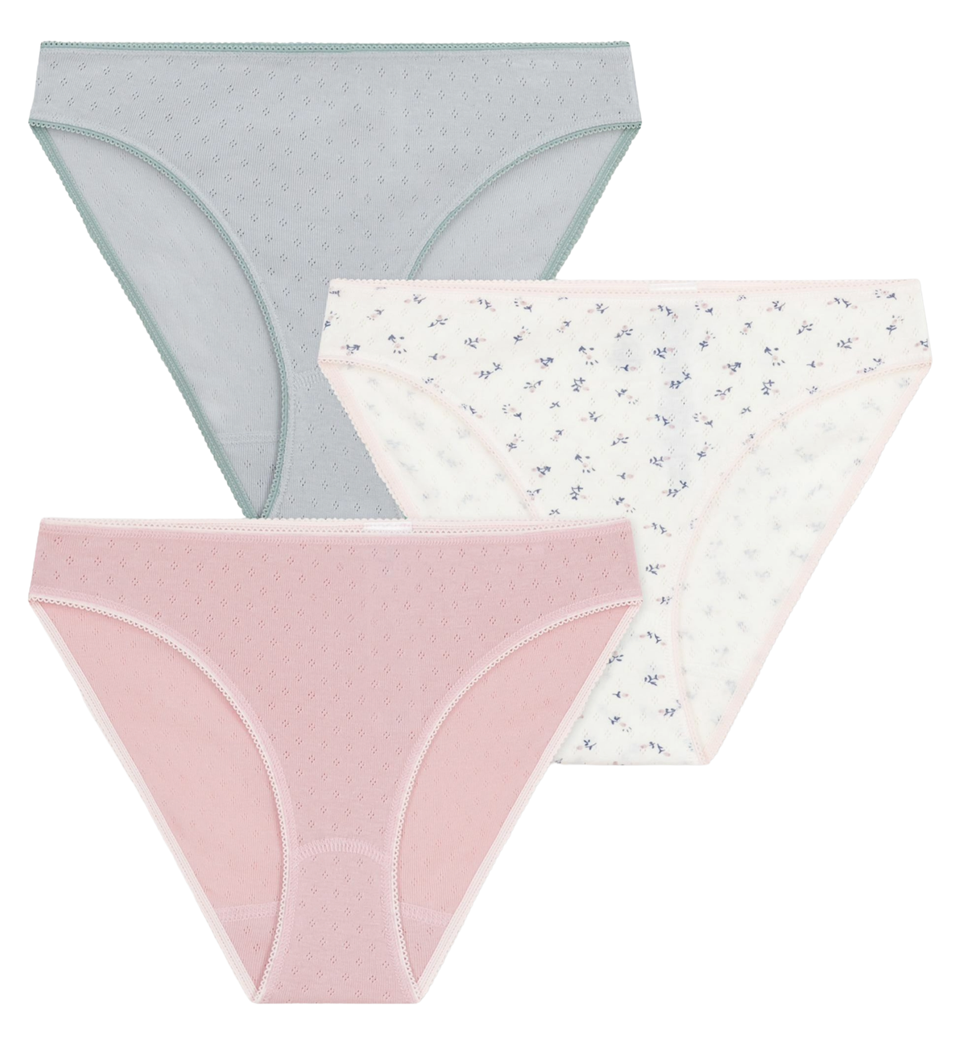 Setje met 3 katoenen slips PETIT BATEAU Veelkleurig