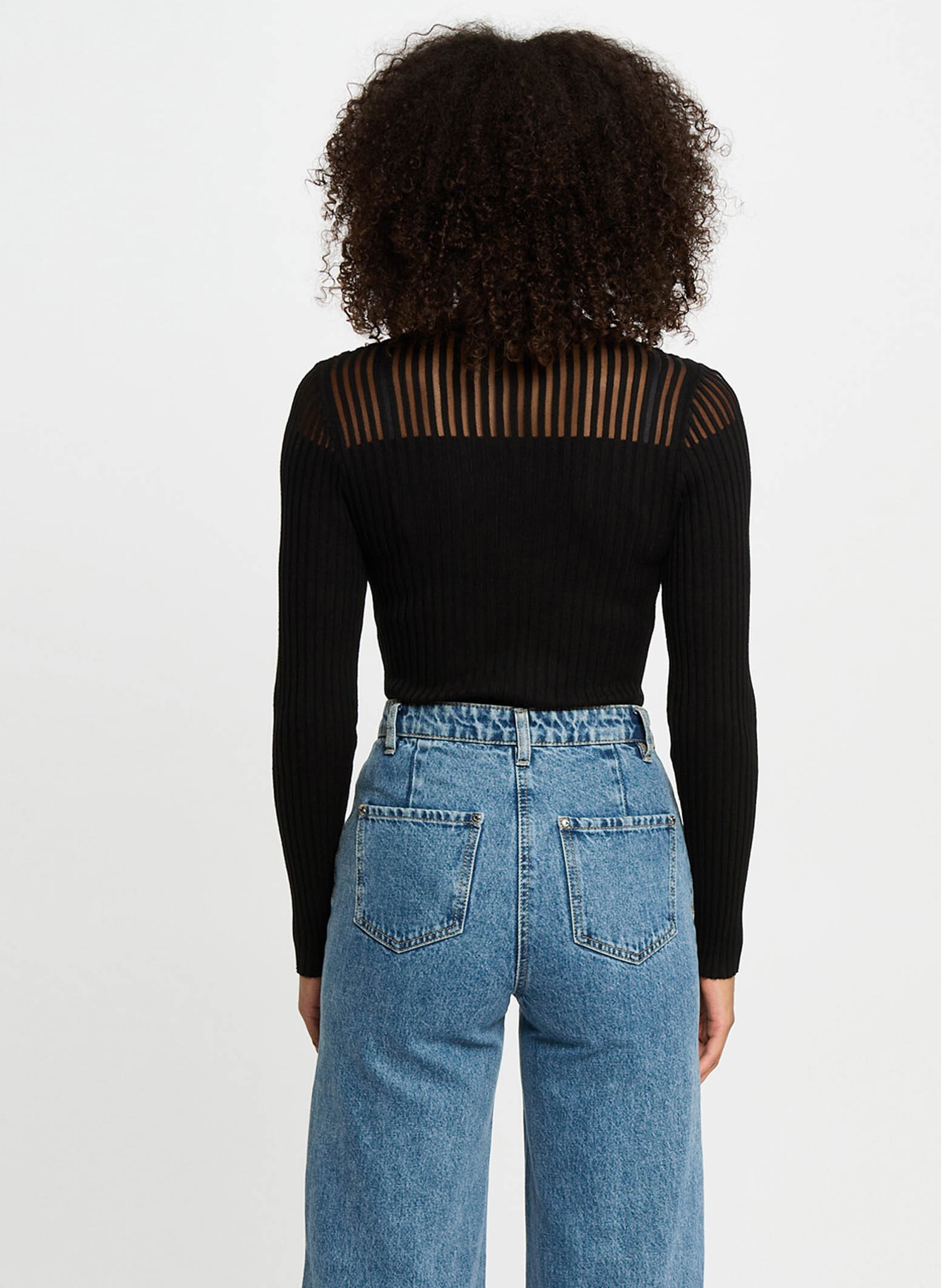 Pull col rond MORGAN Noir