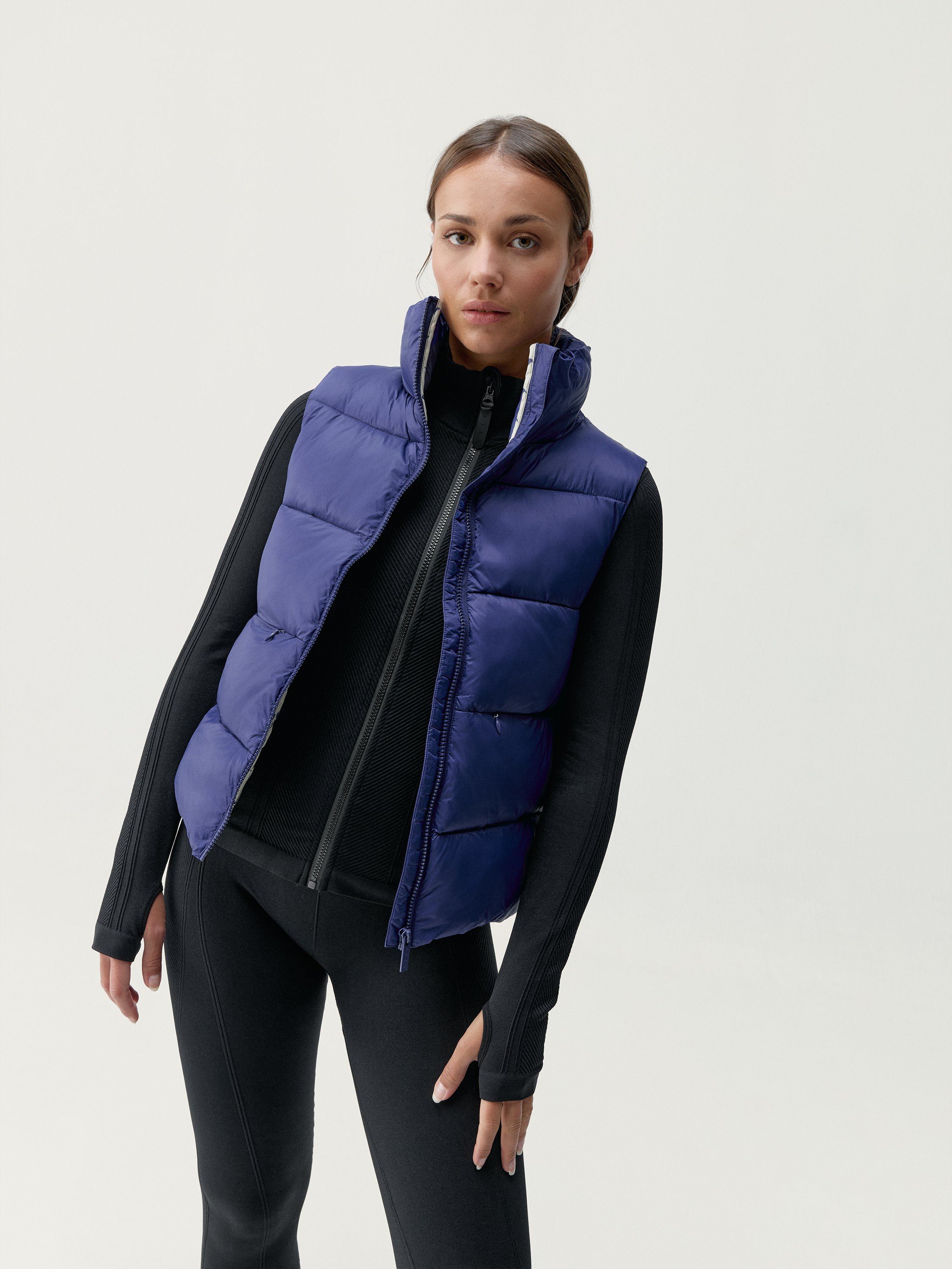 Sporty vest with zipper BORN LIVING YOGA Blue