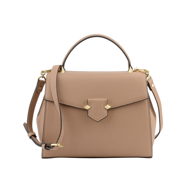 Handbag - cowhide leather POURCHET Brown
