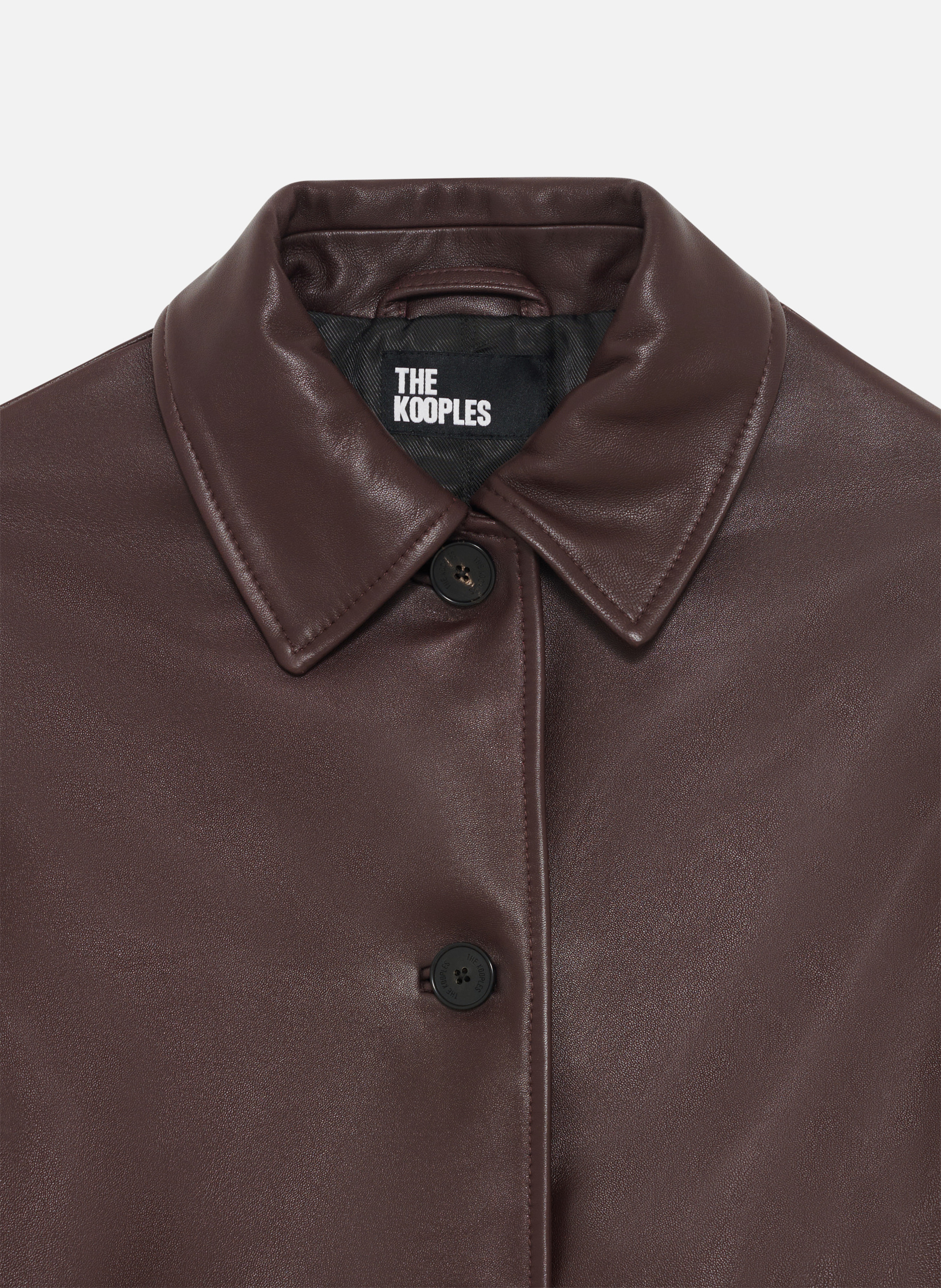 Leather coat THE KOOPLES Red