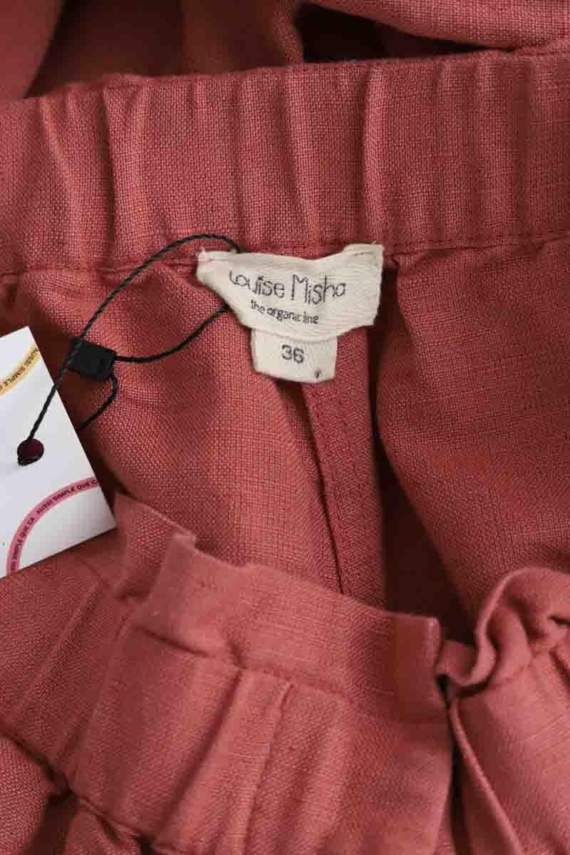 Straight linen pants LOUISE MISHA - Seconde Main Pink