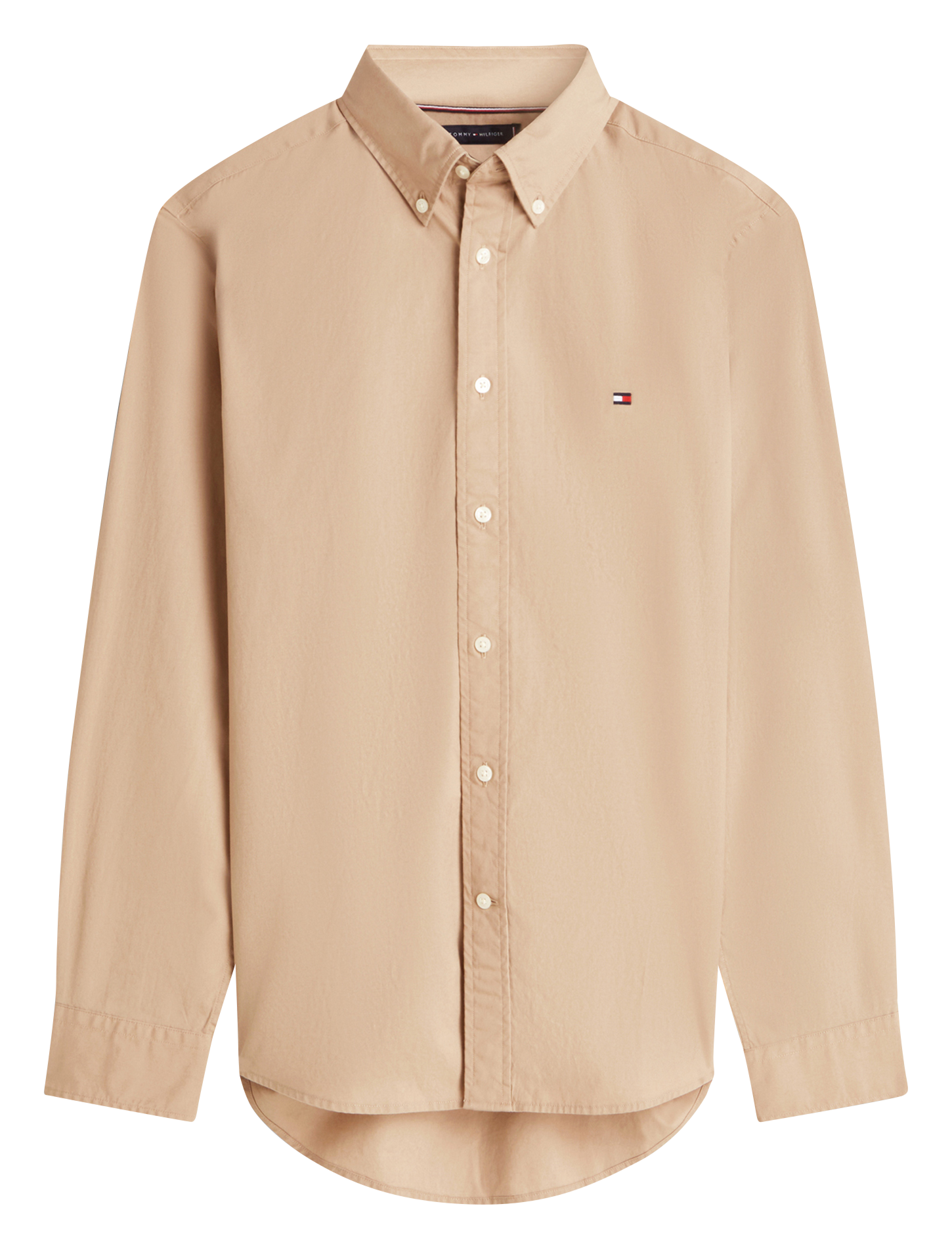 Baumwollhemd mit klassischem Kragen TOMMY HILFIGER Beige