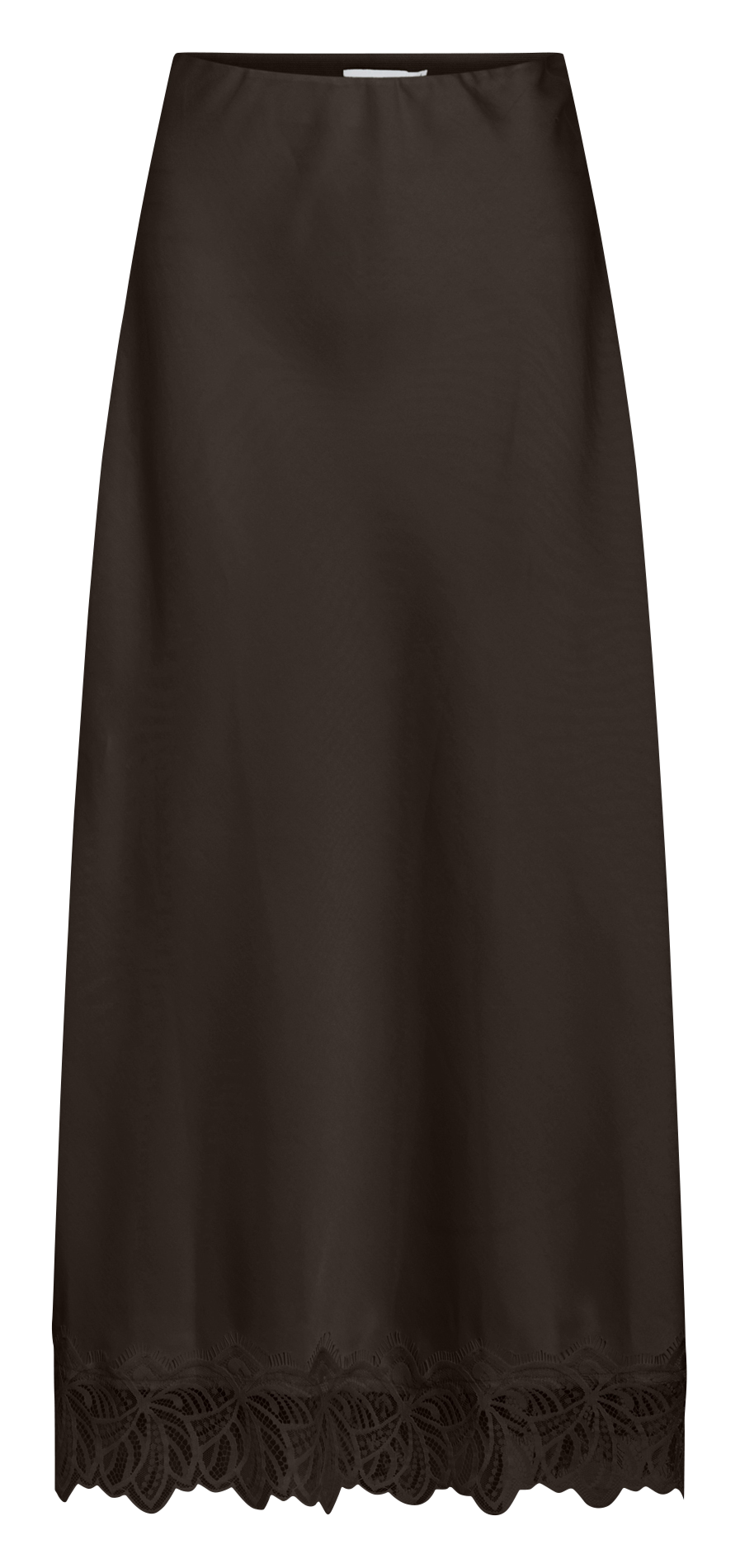 Jupe longue à détail dentelle VILA Marron