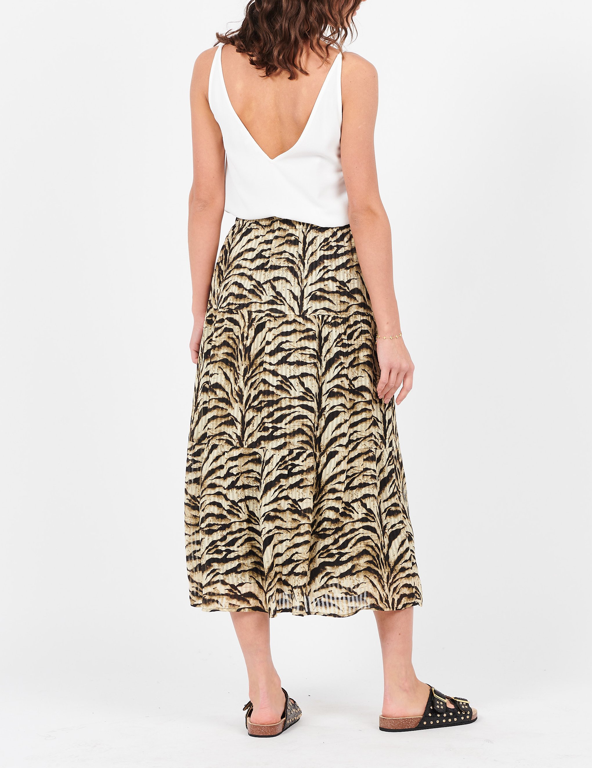 Top à bretelles en crêpe BA&SH Beige