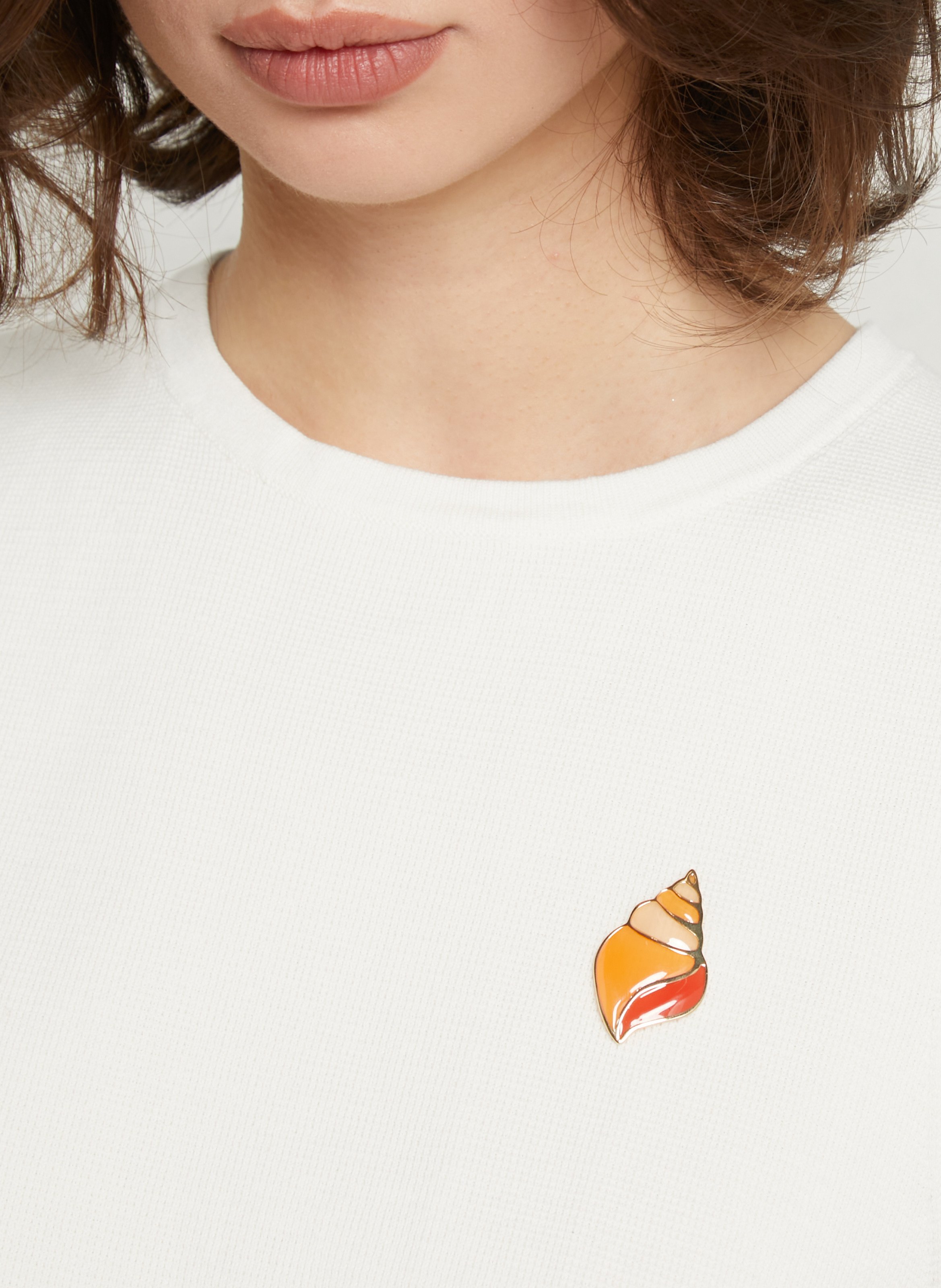 Mixed brass brooch DES PETITS HAUTS Golden