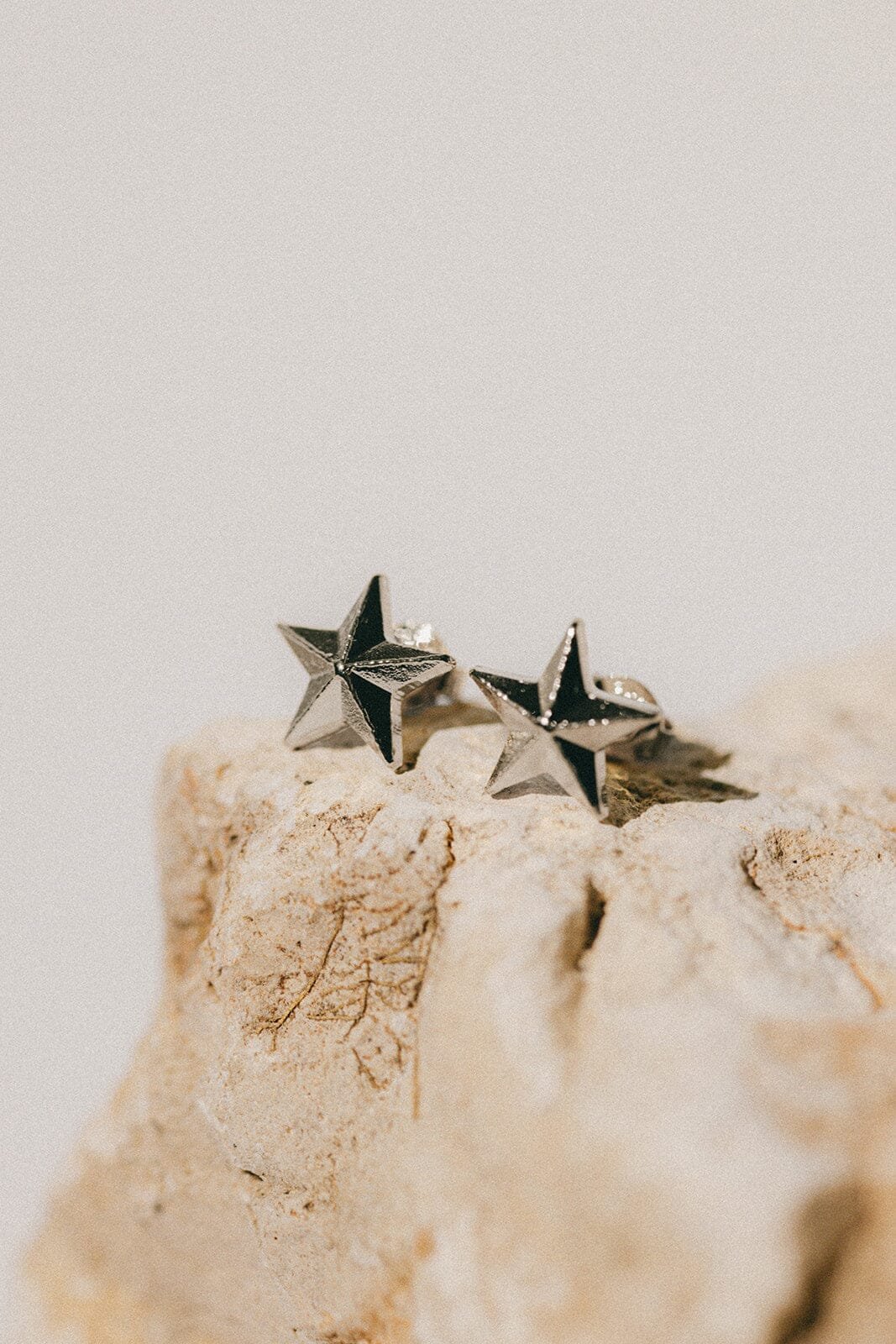 Mini star-shaped gold-plated stud earrings MONSIEUR SIMONE Silver
