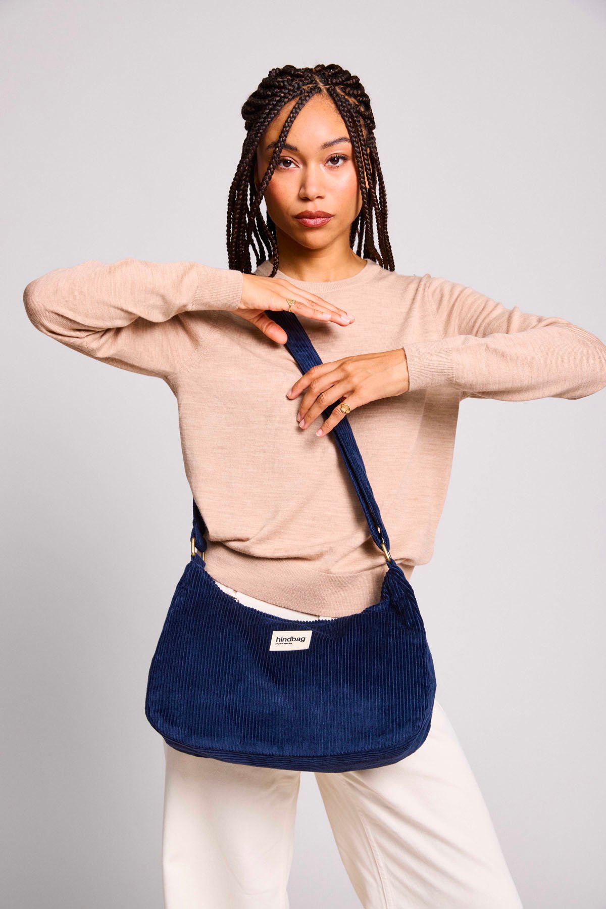 Cotton handbag HINDBAG Blue