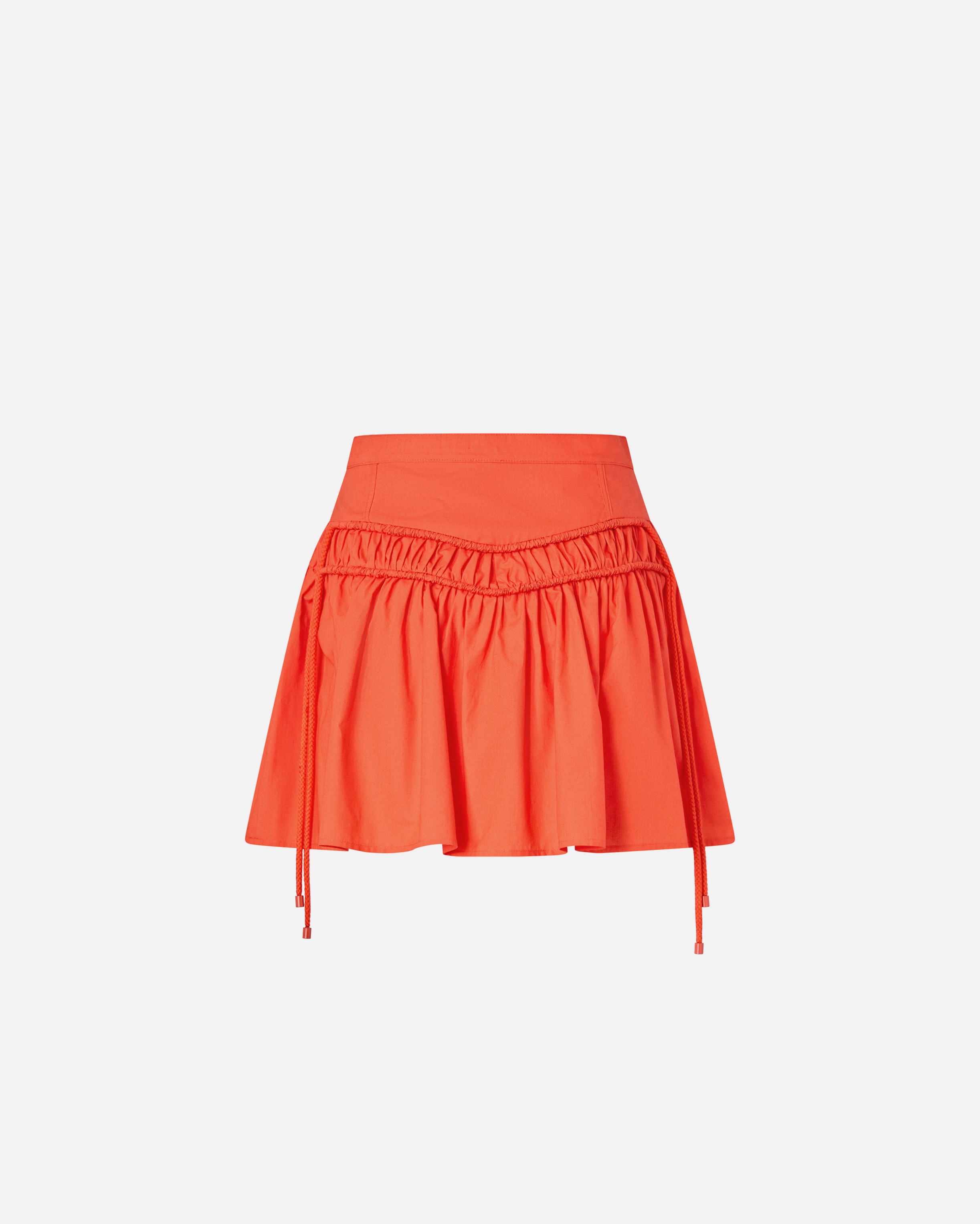Short gathered skirt with drawstring ties PINKO Orange