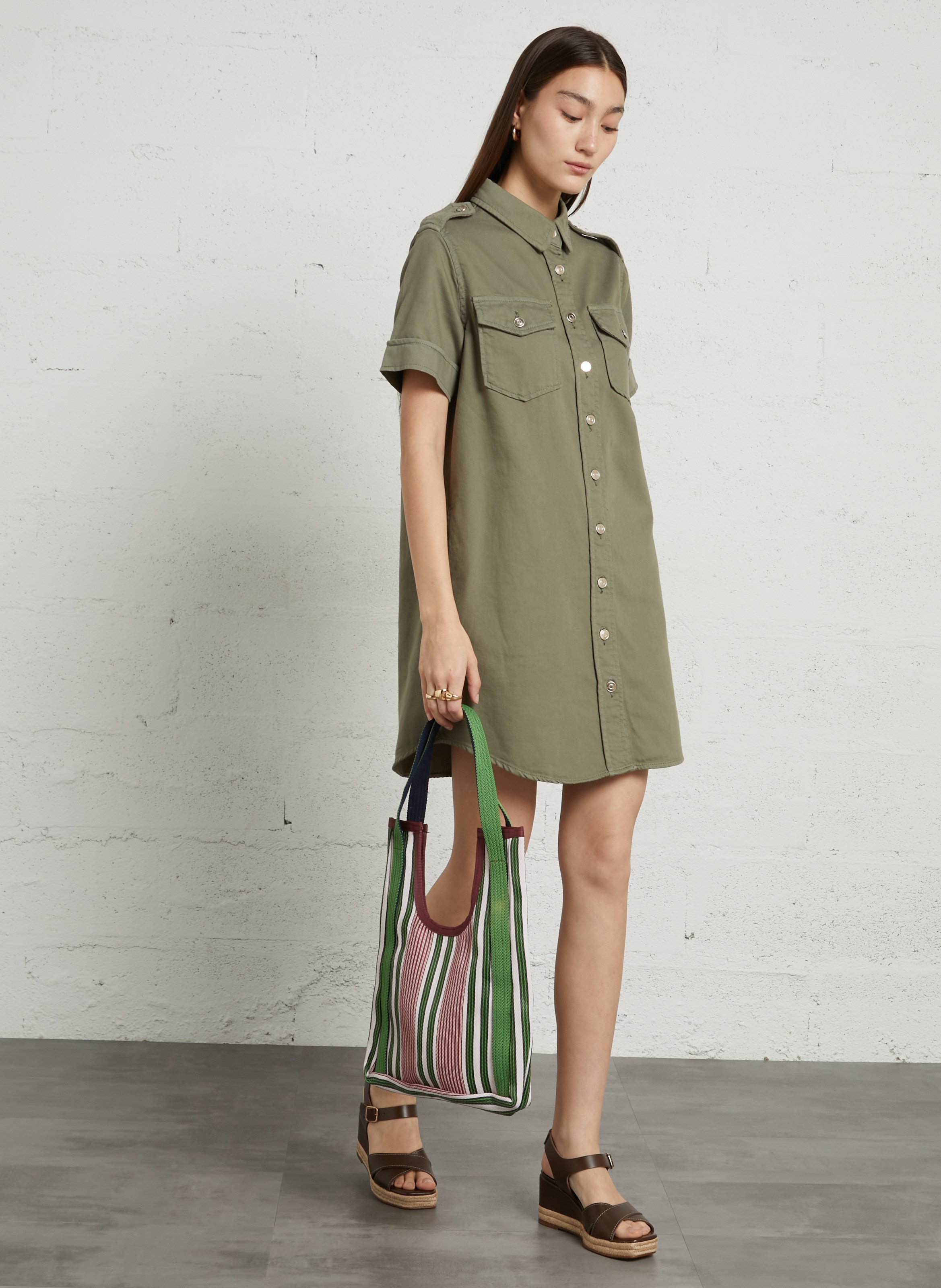 Tasche mit bunten Streifen BABACHIC BAGS Rot