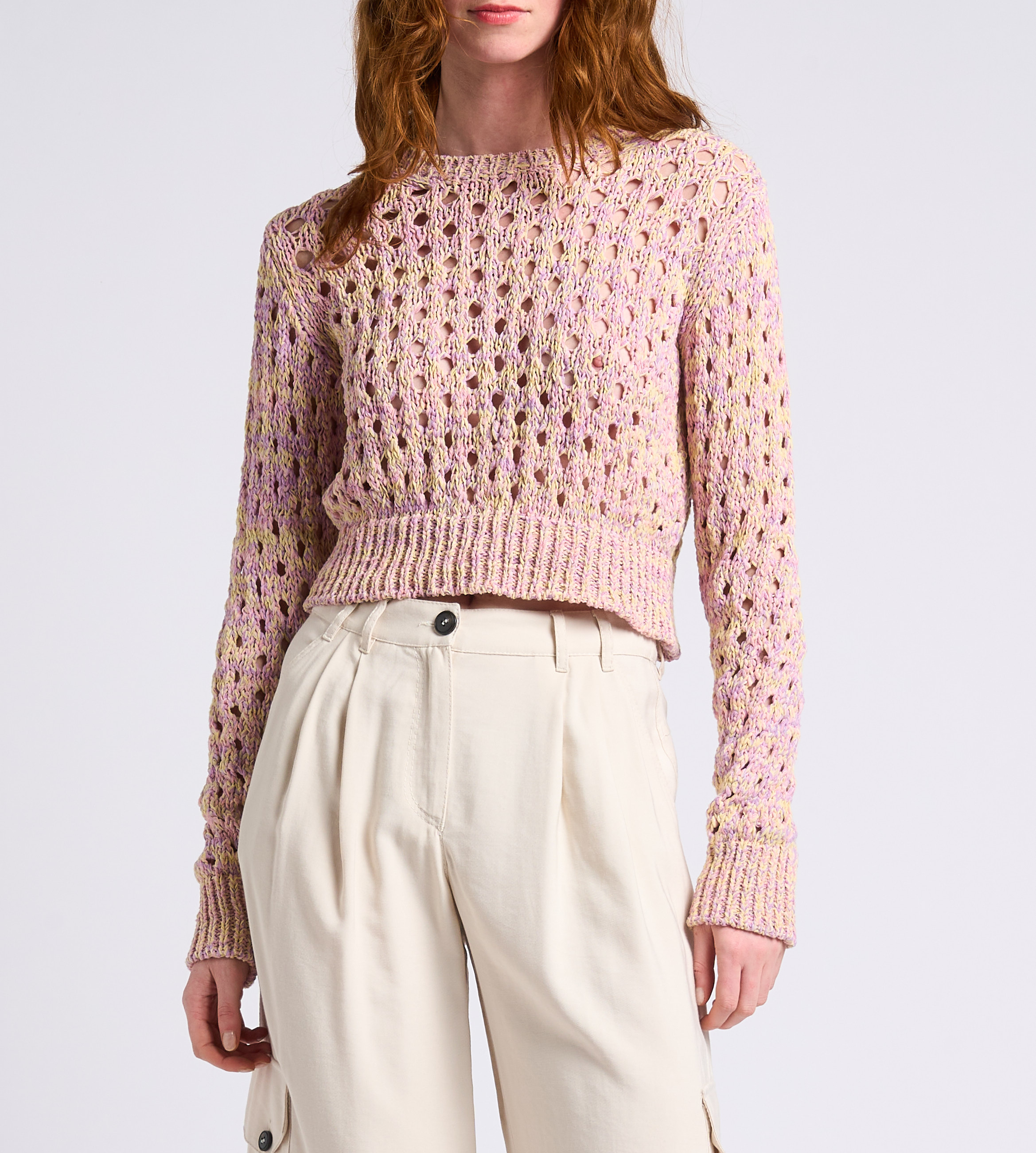 Grobstrickpullover mit Ajour-Muster MAX&Co.