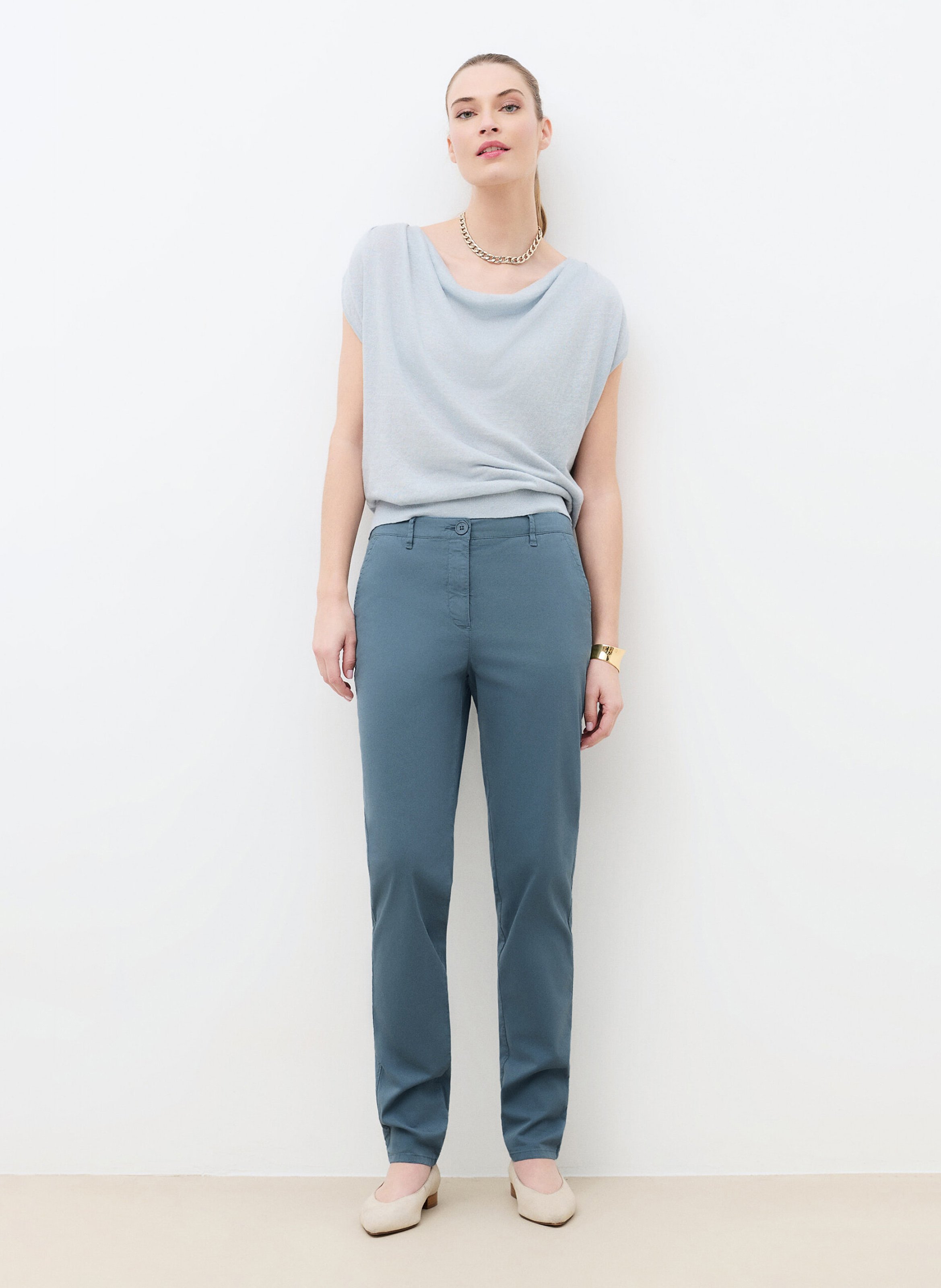 Chino - katoenblend CAROLL Groen
