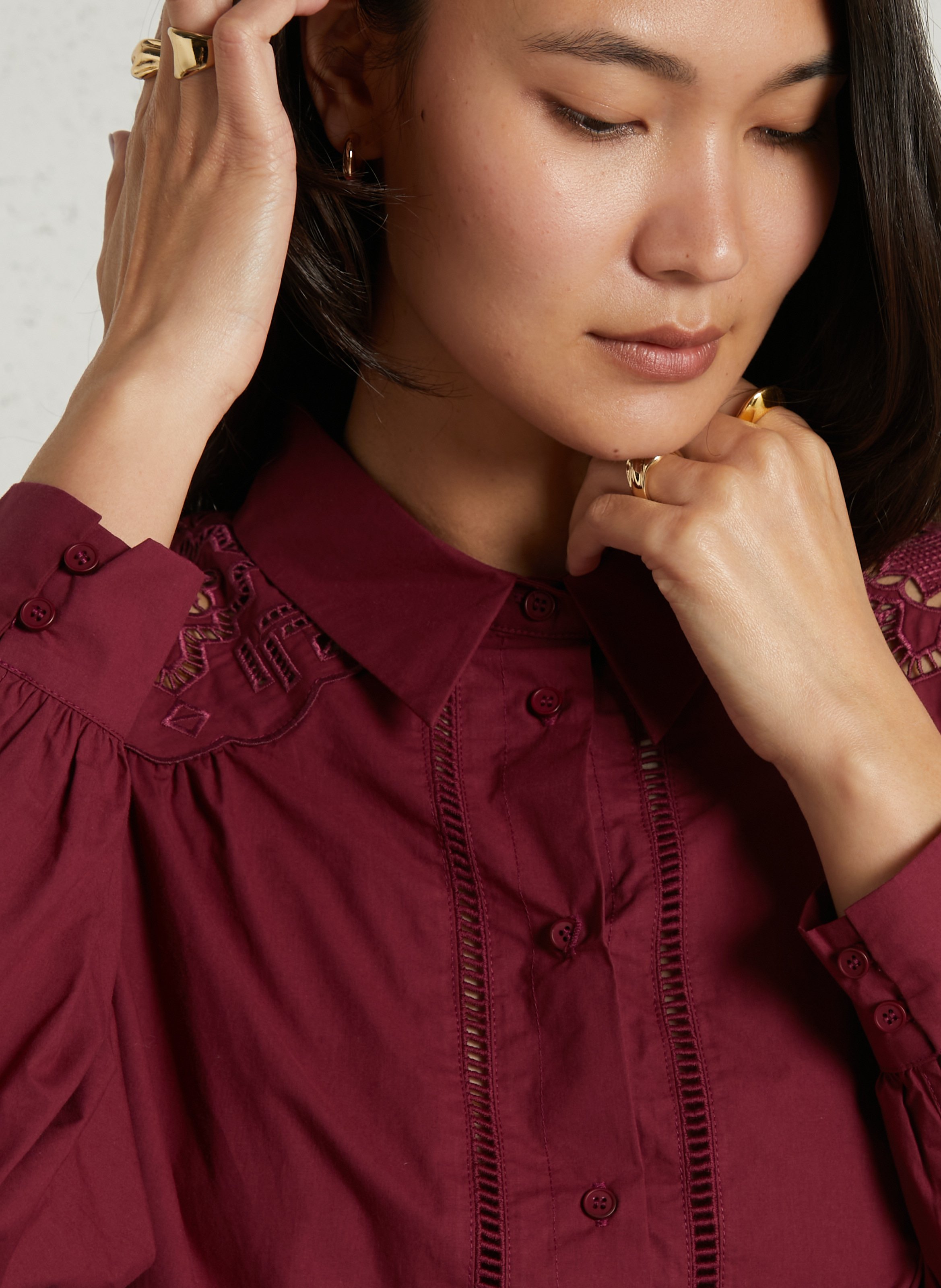 Organic cotton shirt SUNCOO Red