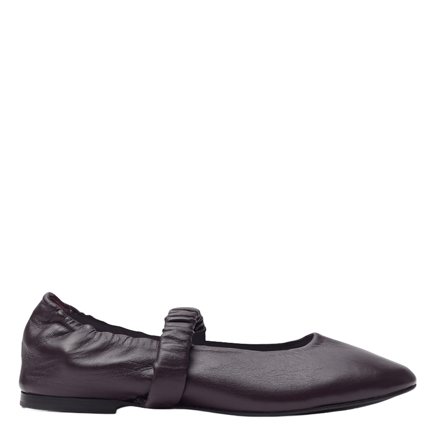 Leather ballet pumps AUGUSTA Plums
