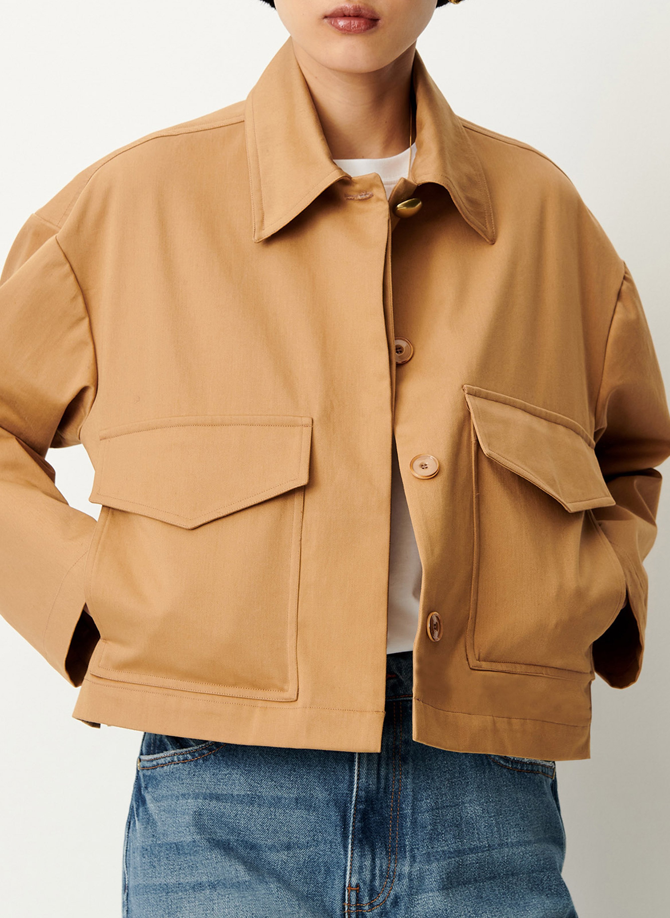 Cotton jacket SESSUN Beige