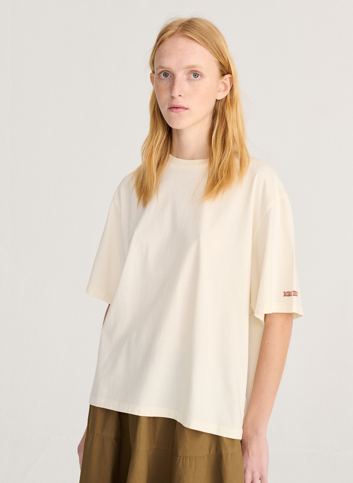 Tee-shirt ample sérigraphié BOBO CHOSES Blanc