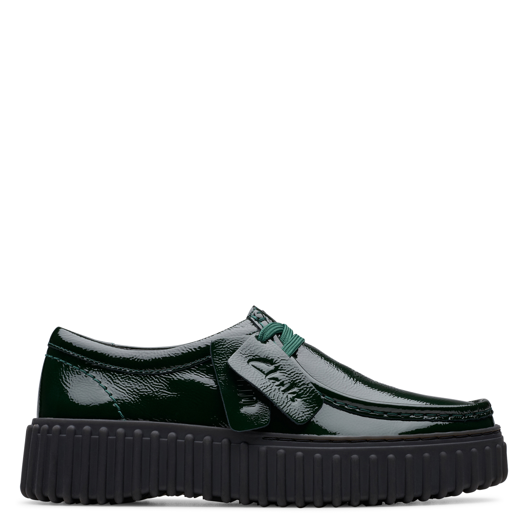Lakleren enkellaarzen CLARKS Groen