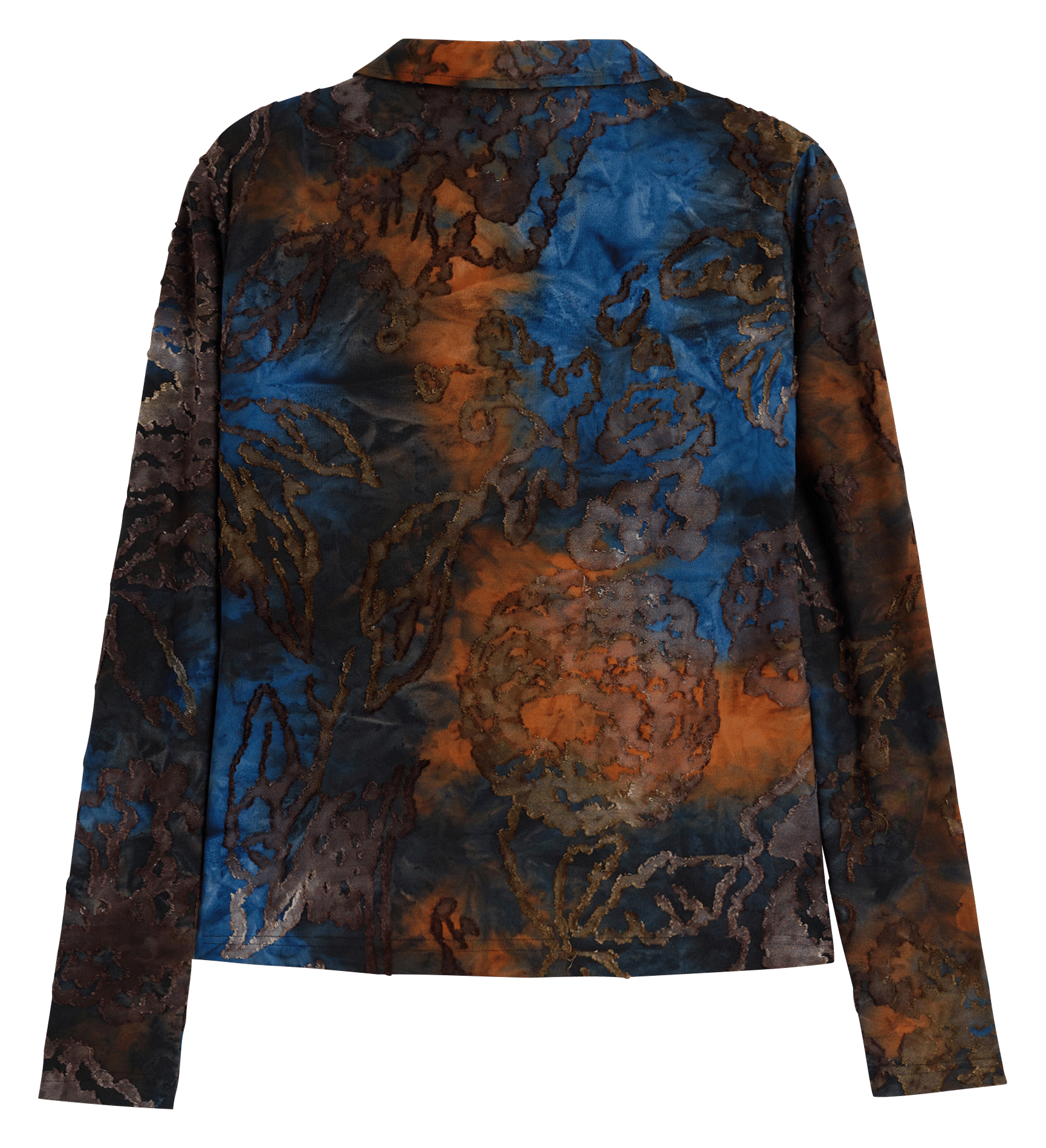 Chemise droite col classique imprimée DESIGUAL Marron