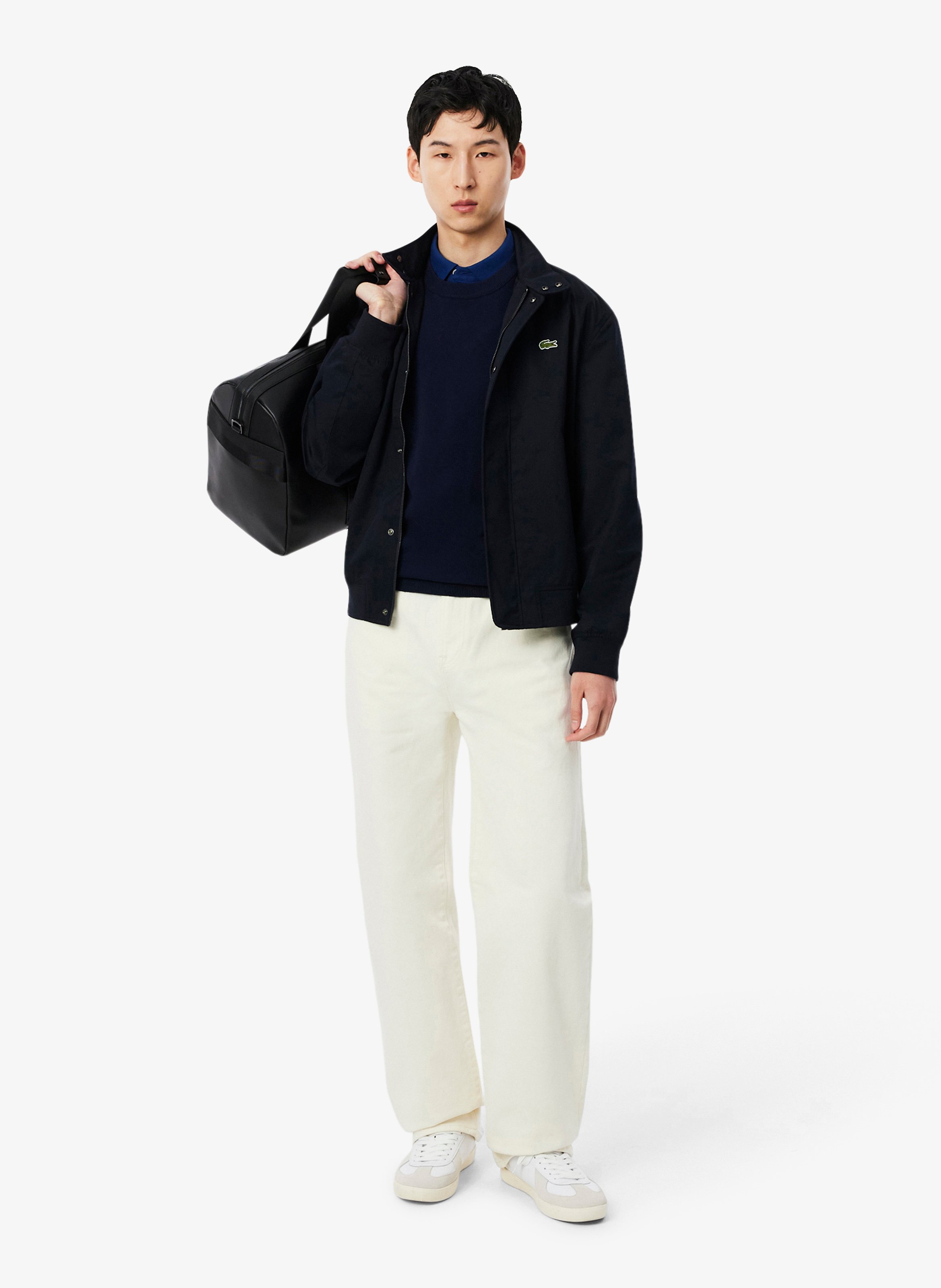 Pull col rond regular-fit en coton  LACOSTE Bleu