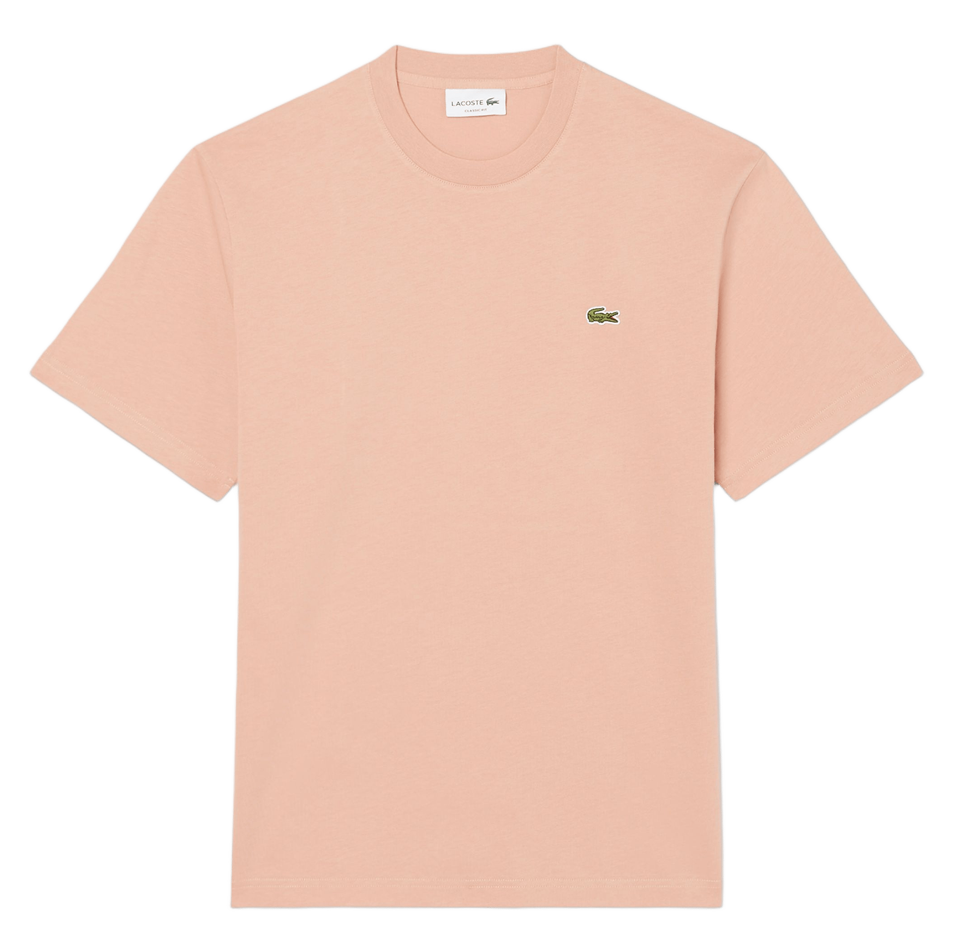 Einfarbiges T-Shirt mit Baumwolllogo LACOSTE Rosa