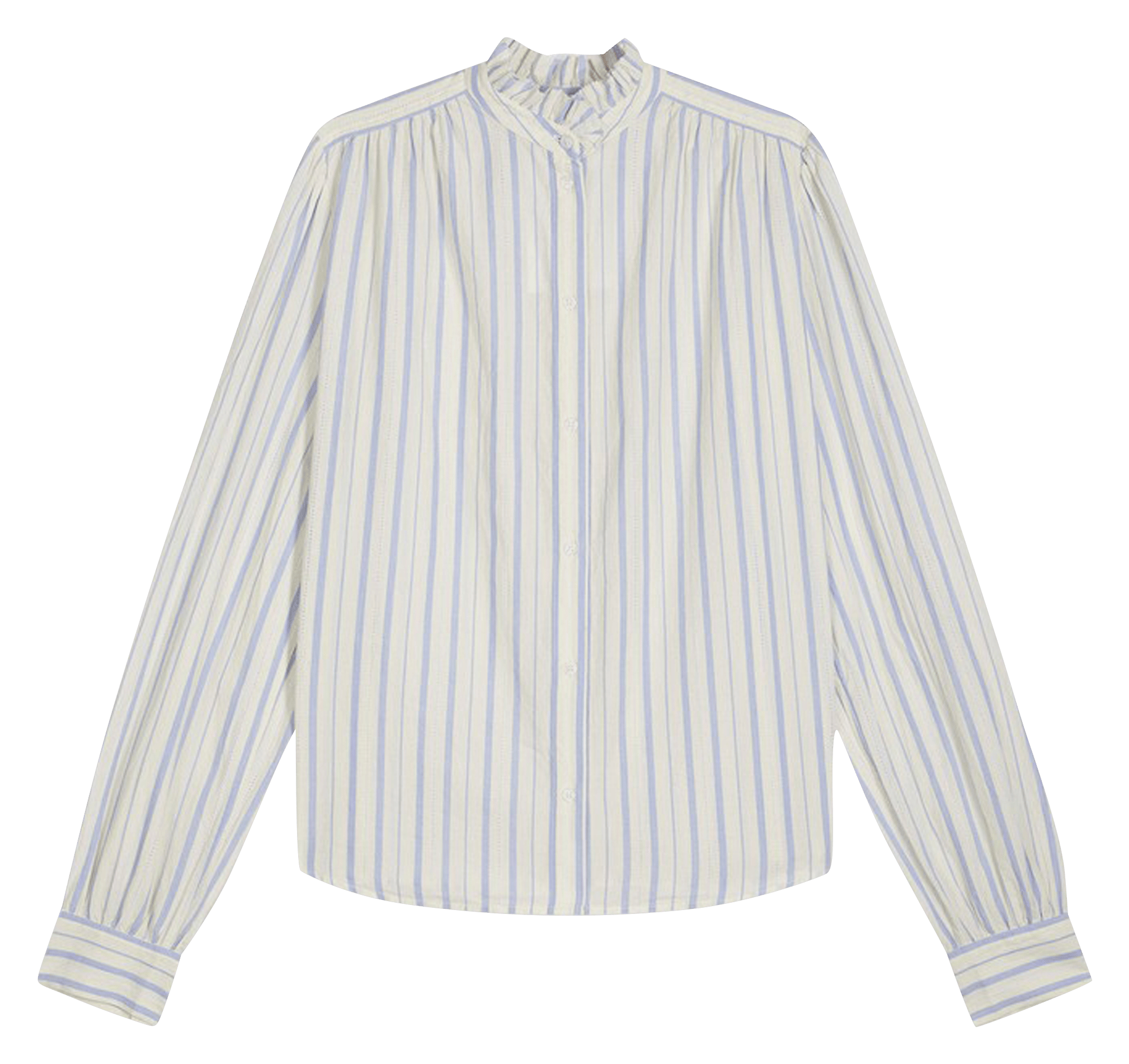 Camisa recta con cuello alto de algodón VANESSA BRUNO Multicolor