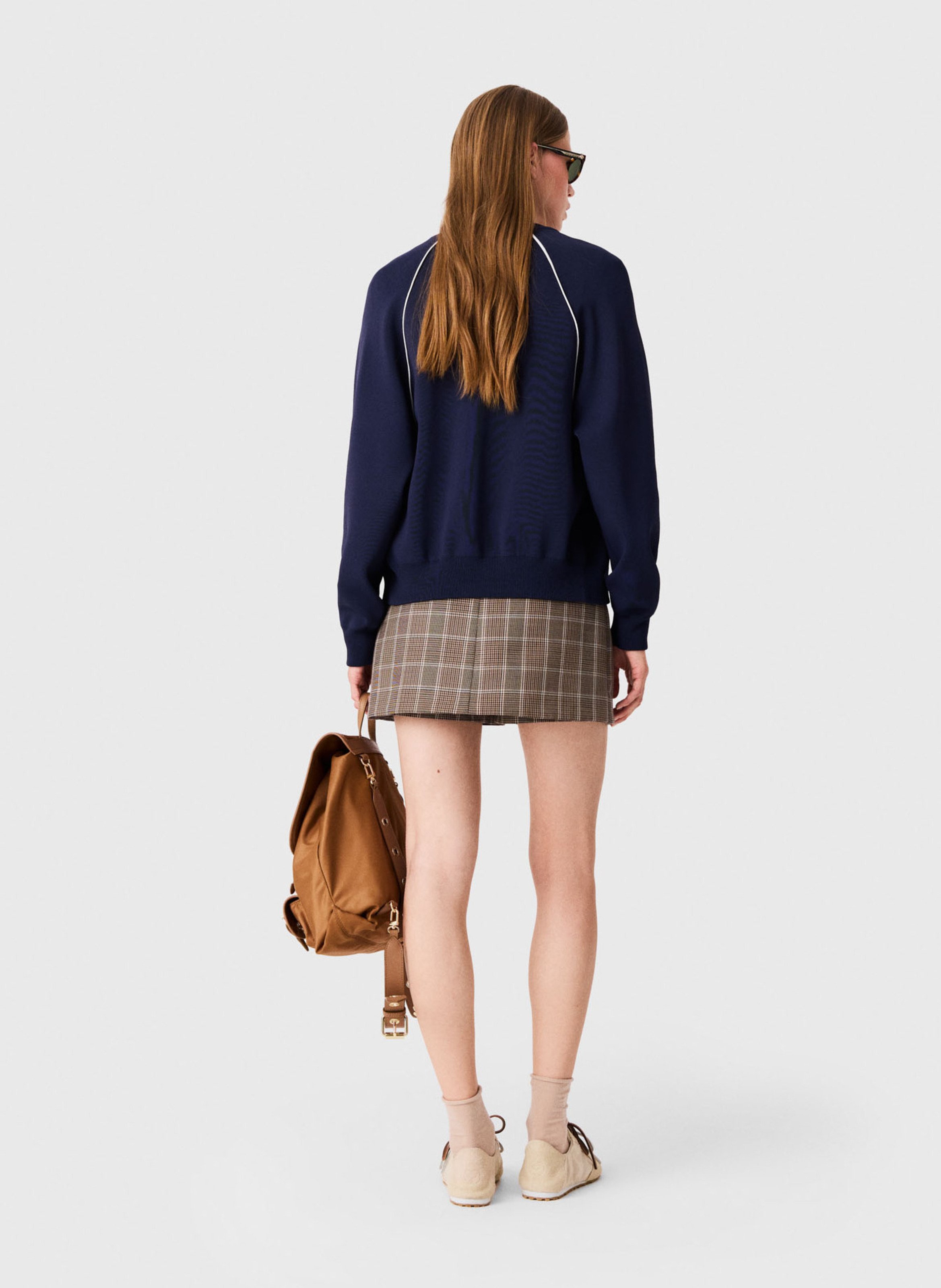 Zip-up knitted cardigan MAJE Blue