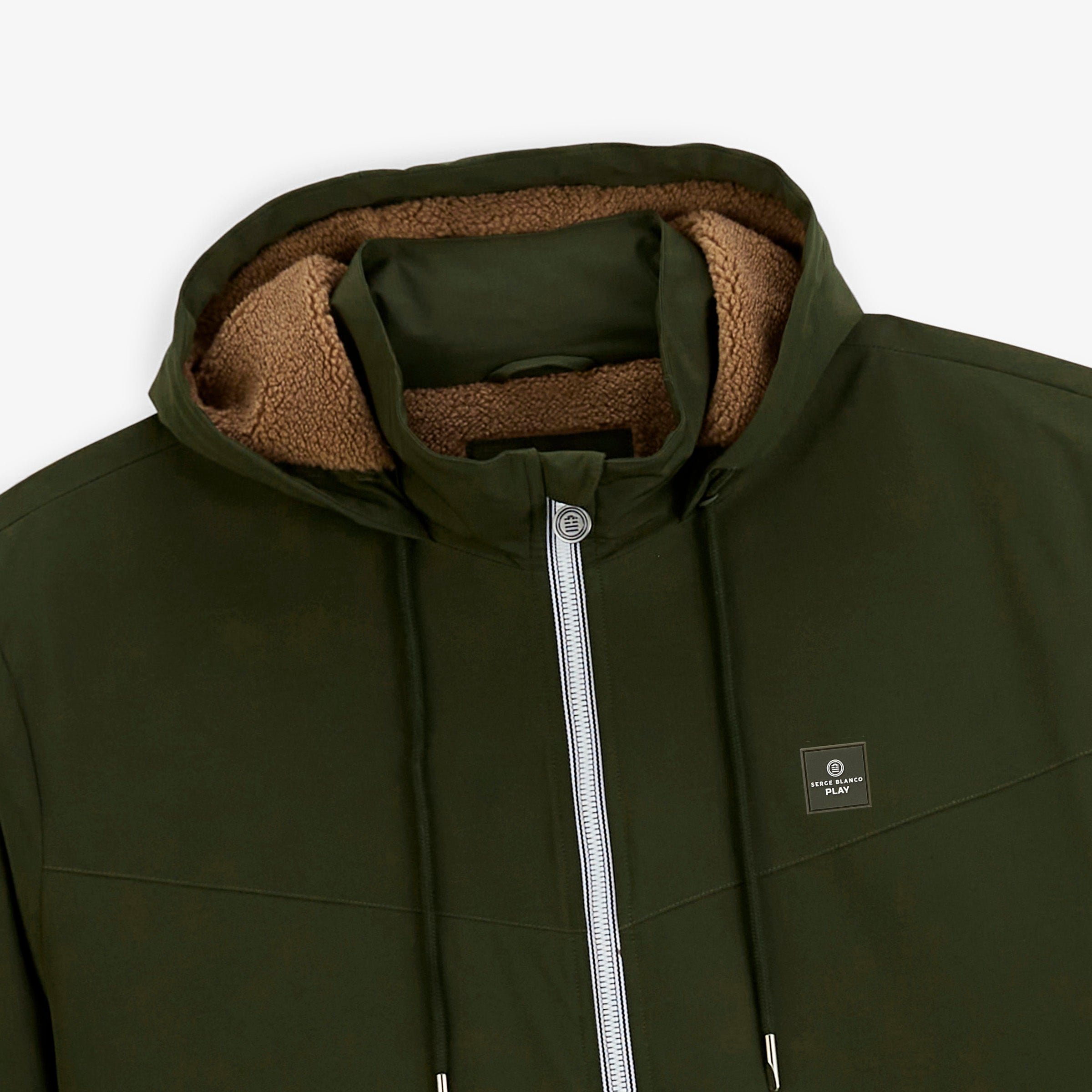 Water-repellent STORMER parka with fleece lining in military green sbplay SERGE BLANCO Beige