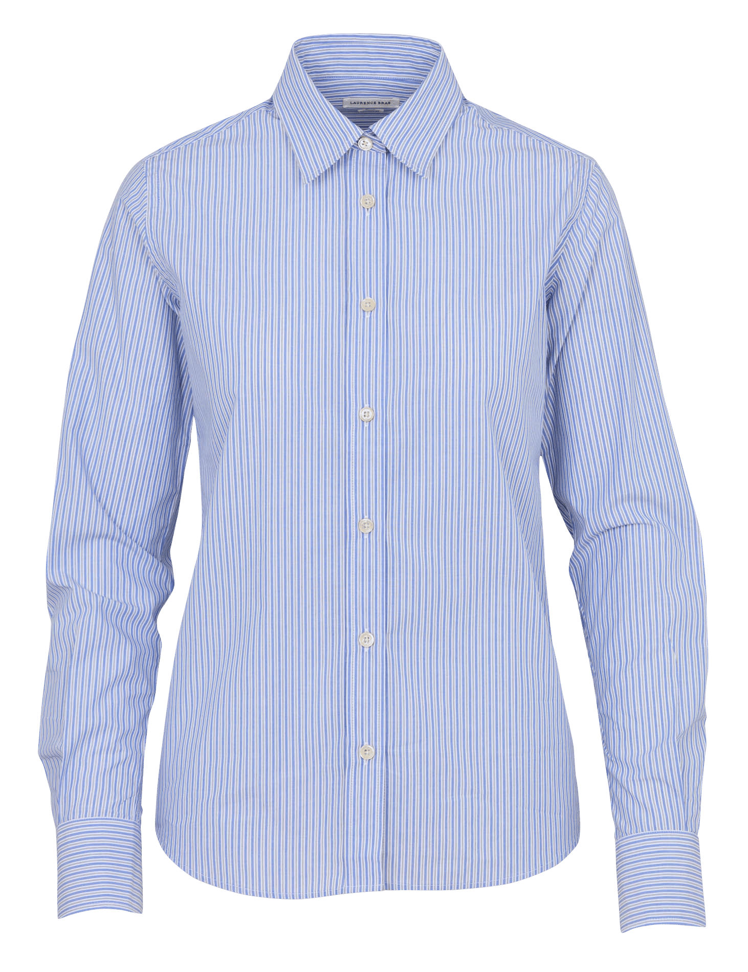 Fitted classic-collar striped cotton shirt LAURENCE BRAS Blue