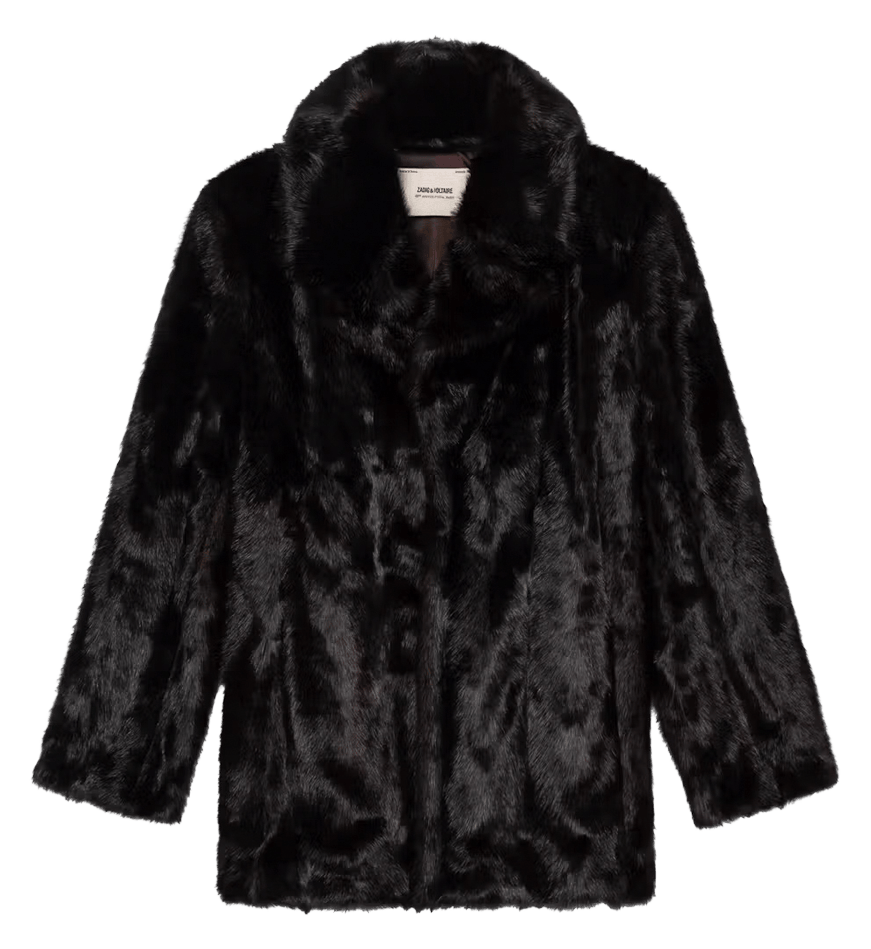Mantel met reverskraag van bont ZADIG&VOLTAIRE Bruin
