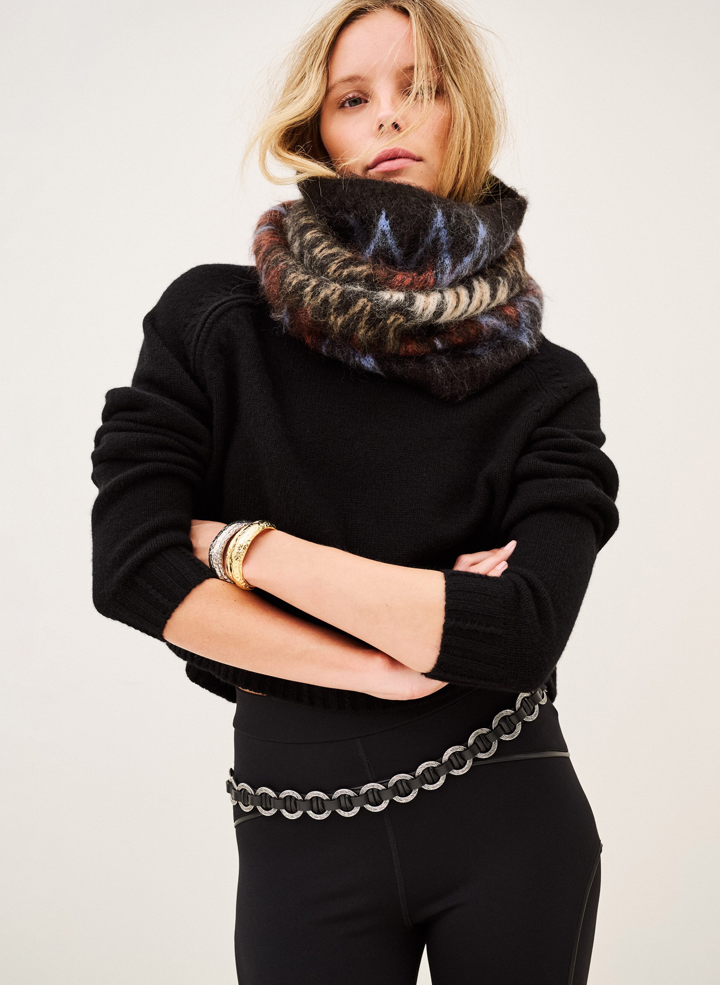 Printed wool-blend scarf BA&SH Multicolored