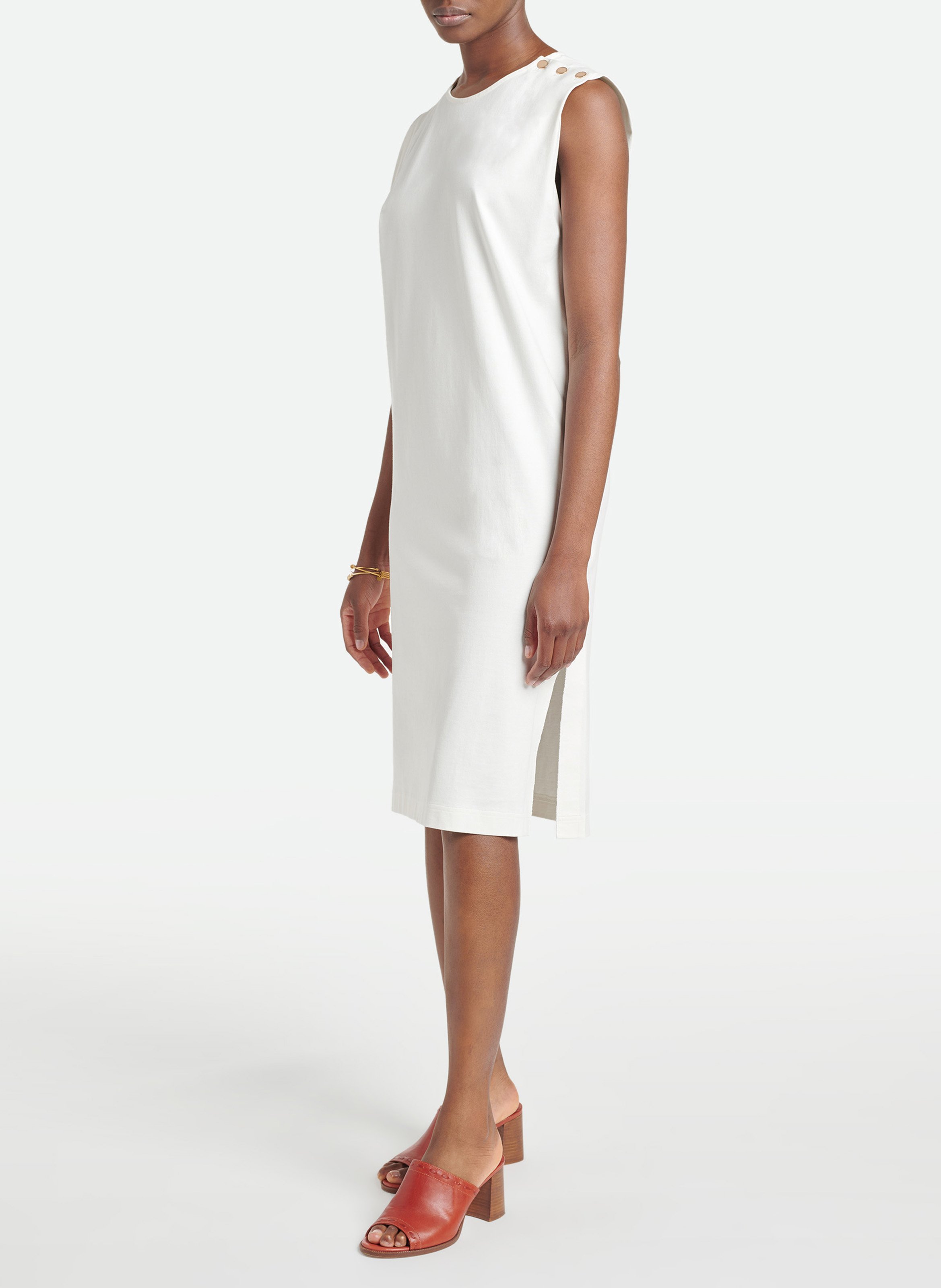 witte jurk zonder mouwen