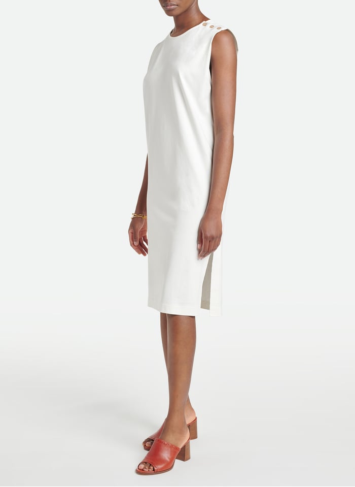 witte jurk zonder mouwen