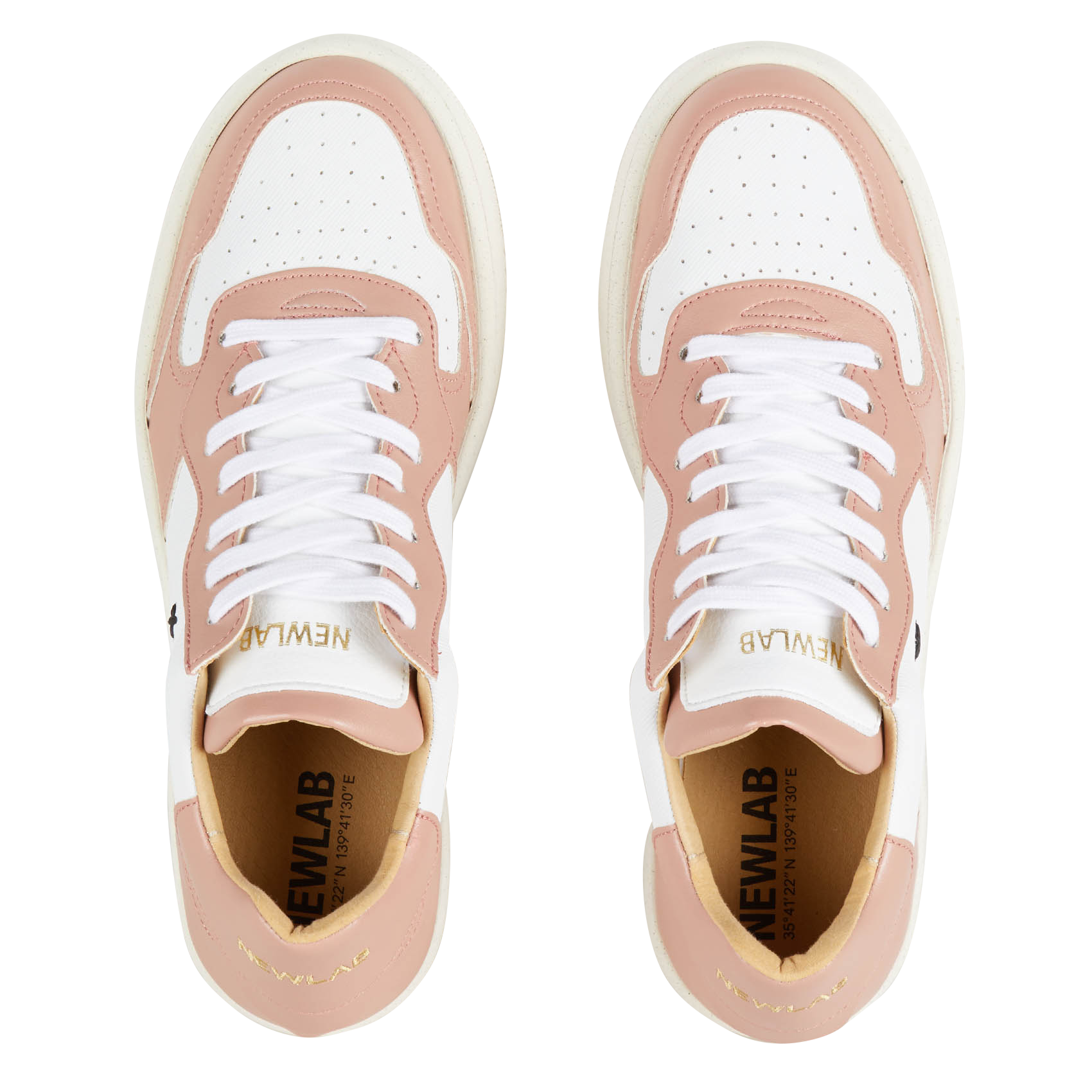 Niedrige Ledersneaker NEWLAB Beige