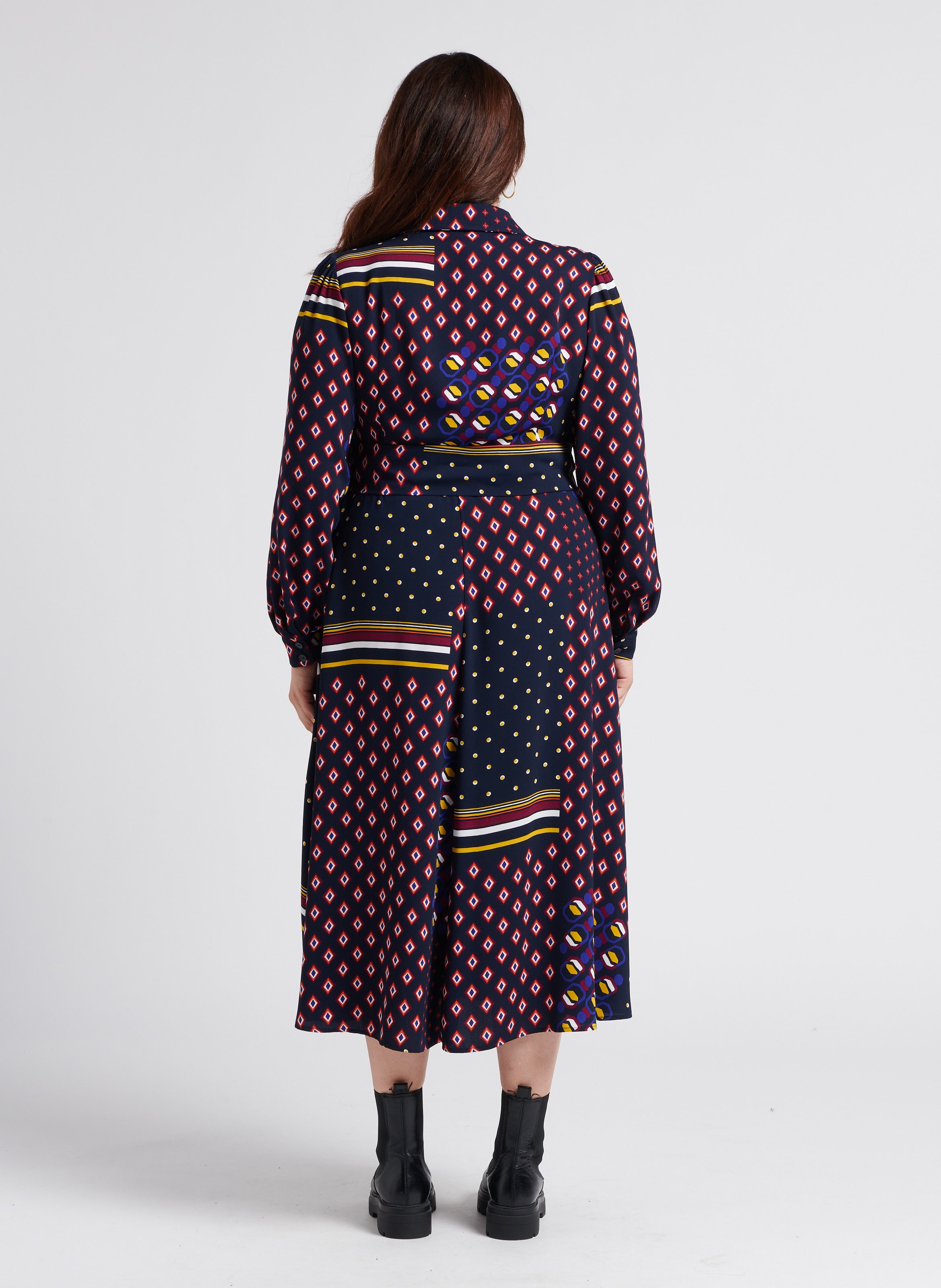 Robe chemise longue à imprimé  PERSONA by Marina Rinaldi Bleu