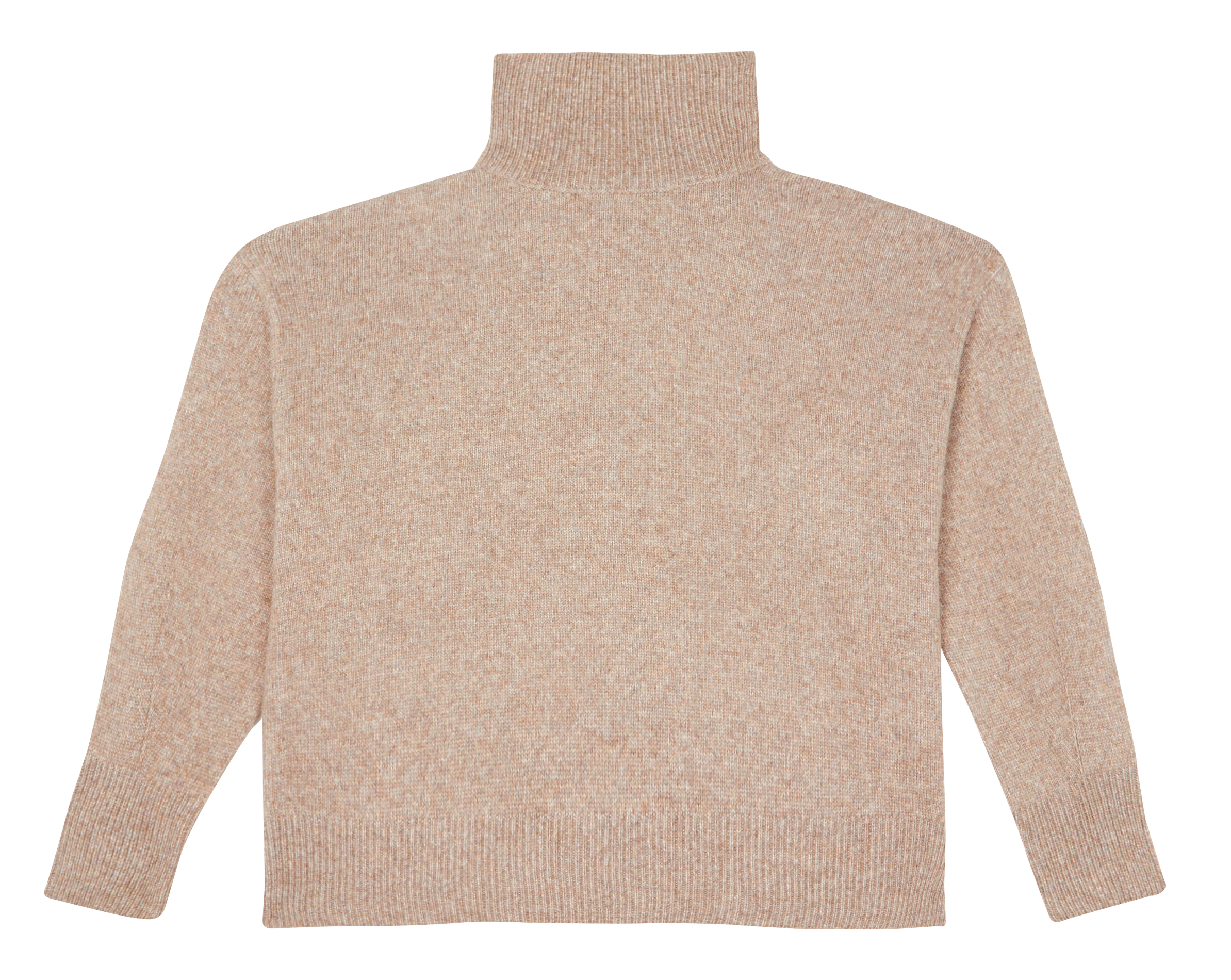 Pull oversize col montant   Beige melange