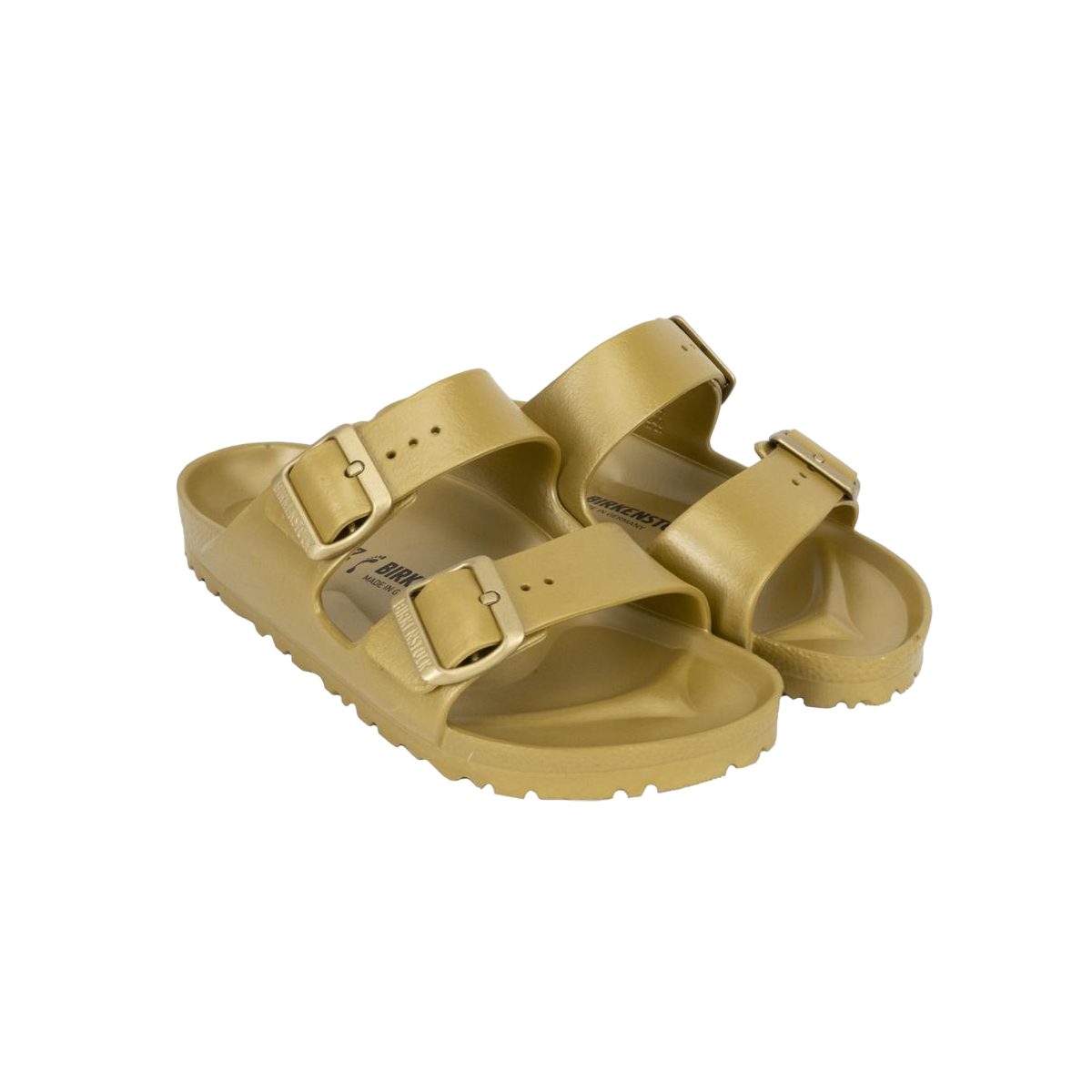 Faux leather sandals BIRKENSTOCK Golden